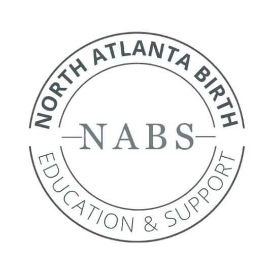 Logo for North Atlanta Birth Education & Support with the acronym NABS in the center.