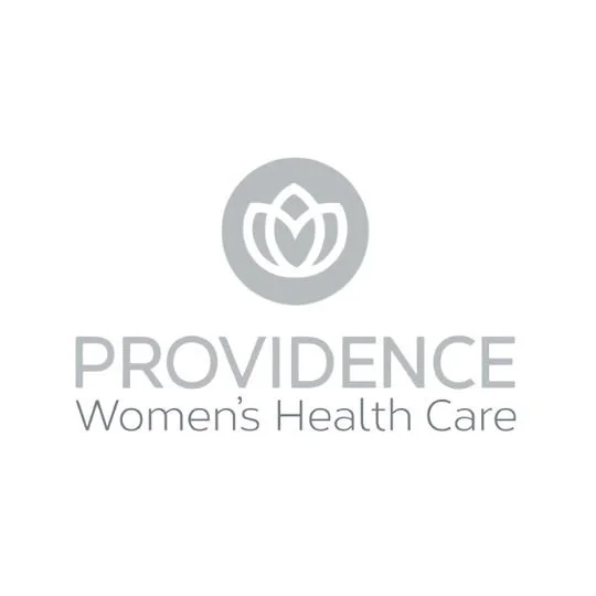 Providence Women's Health Care logo with a lotus flower symbol