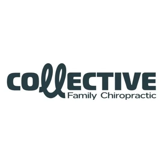 Logo for Collective Family Chiropractic, featuring stylized text with the word 'collective' and 'Family Chiropractic' beneath.