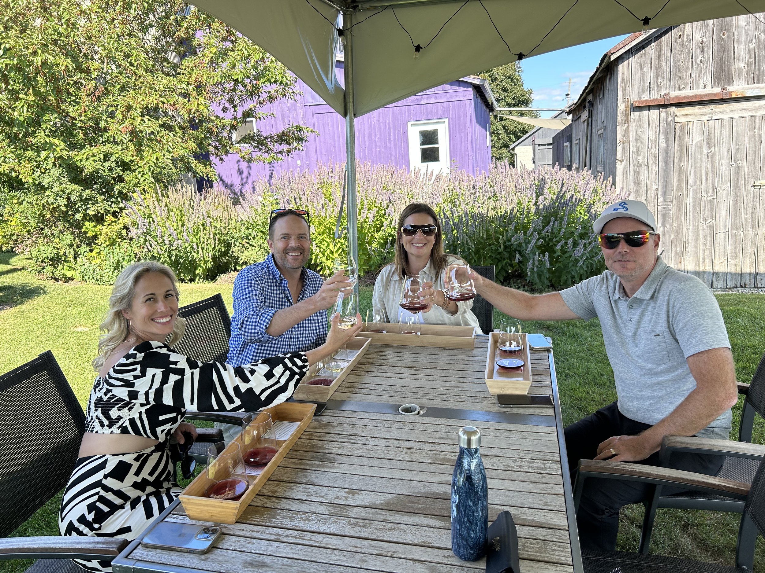 Enjoying the wines @ Closson Chase