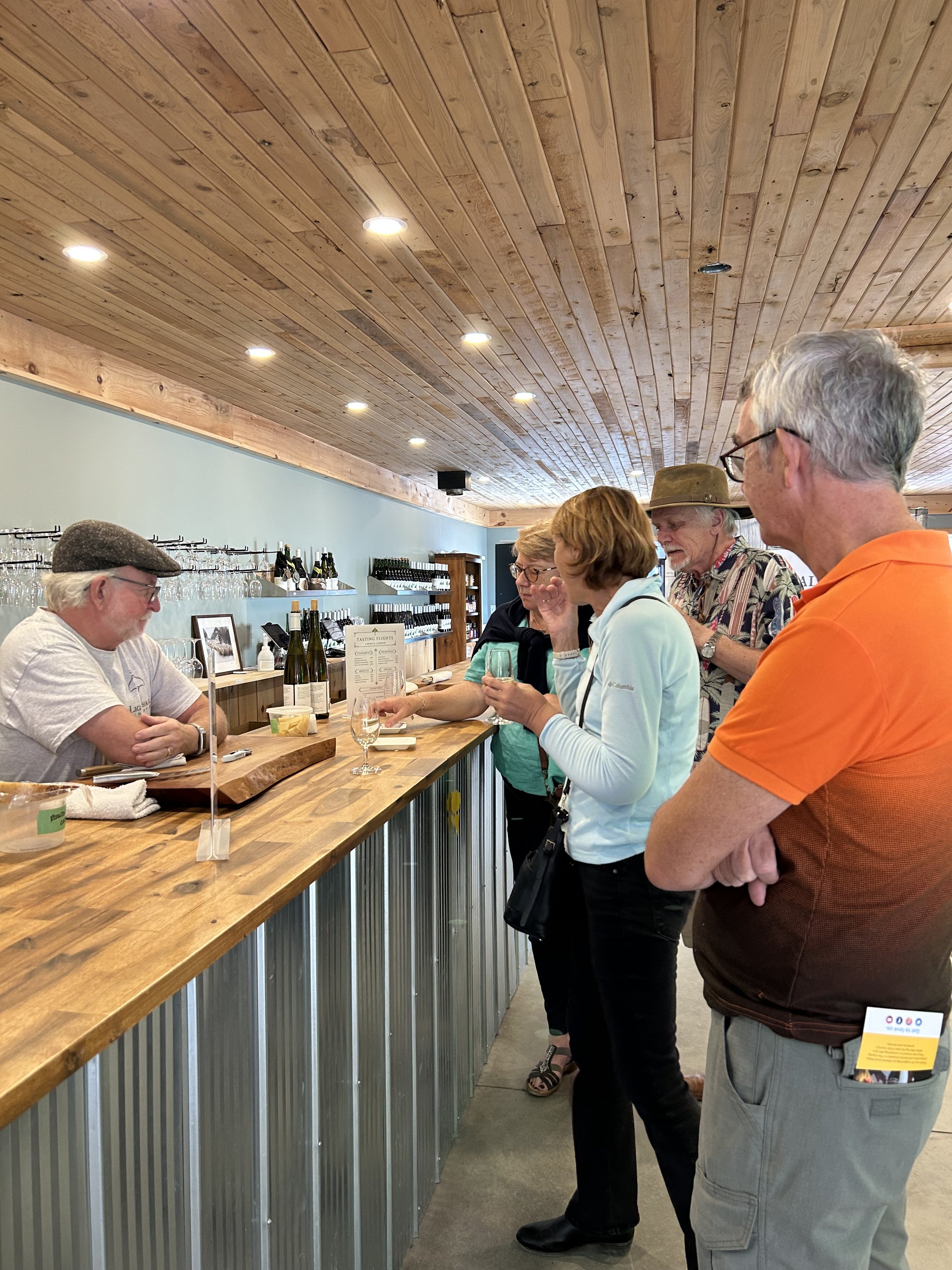 Trying the wine and cheese @ Lighthall Vineyards