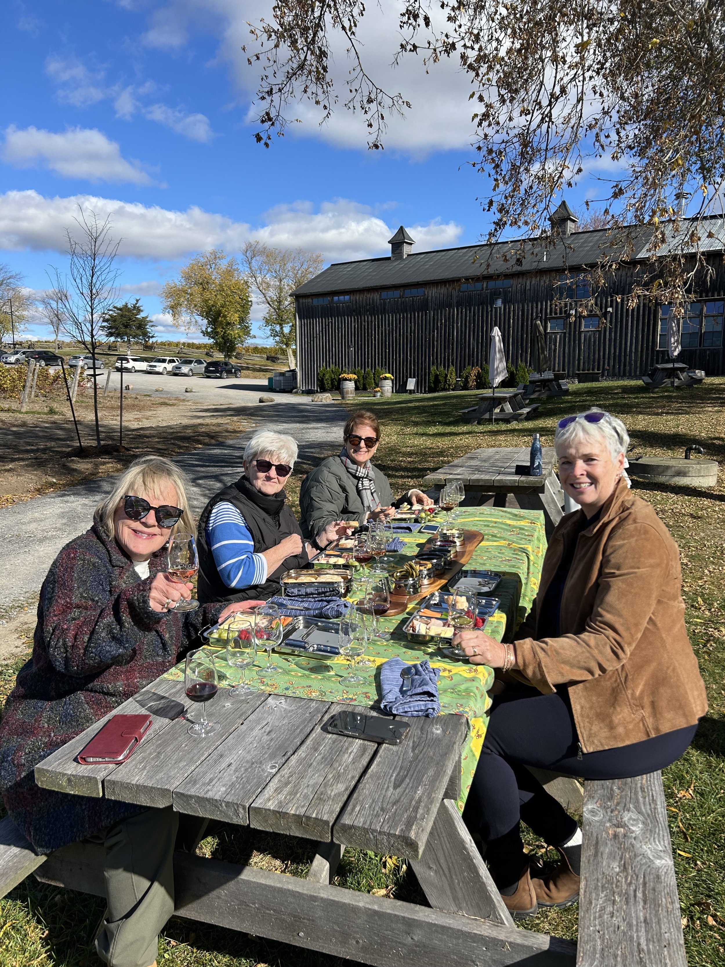Enjoying our picnic lunch @ Grange of Prince Edward
