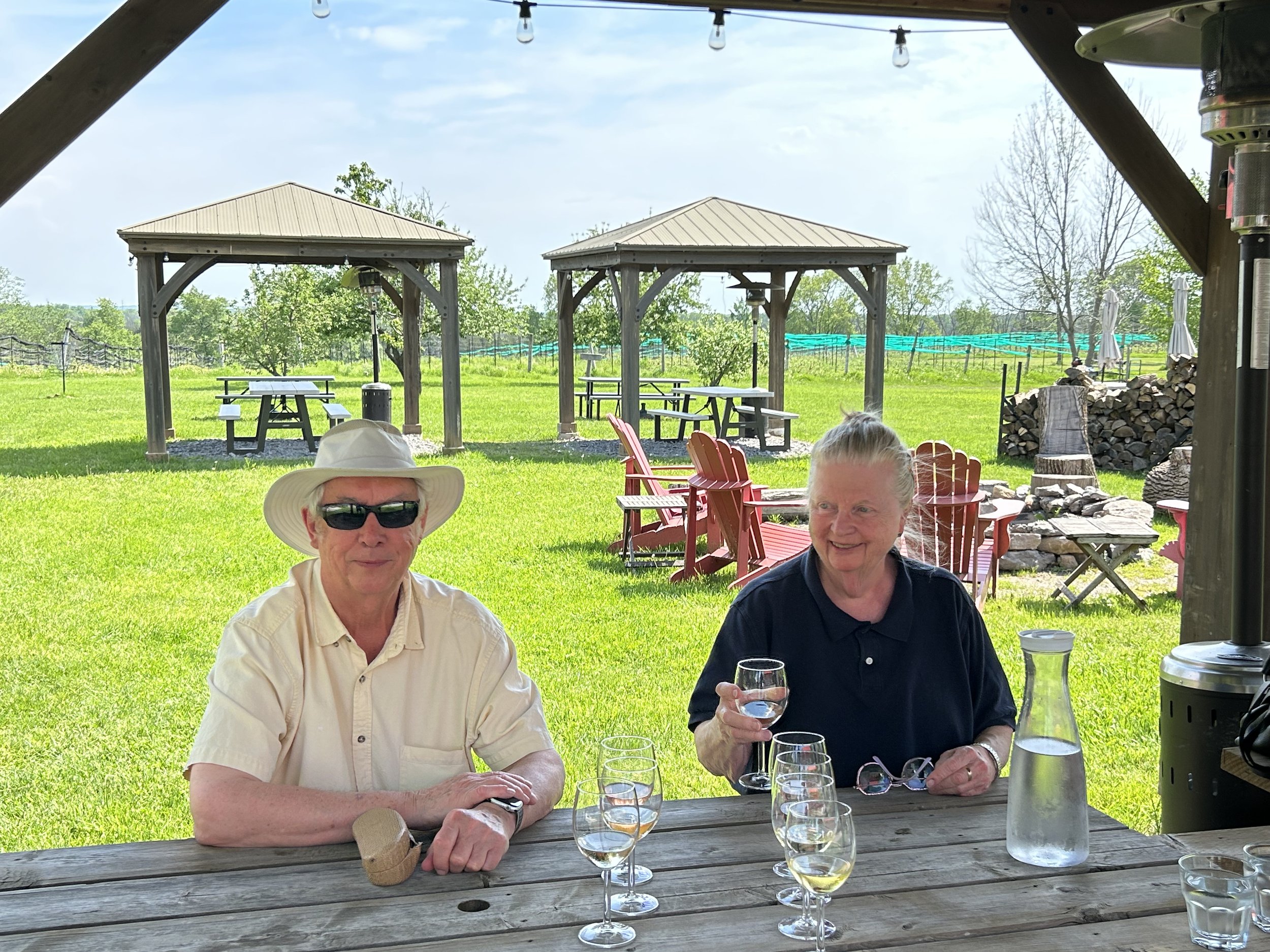 Enjoying the wines @Three Dog Winery