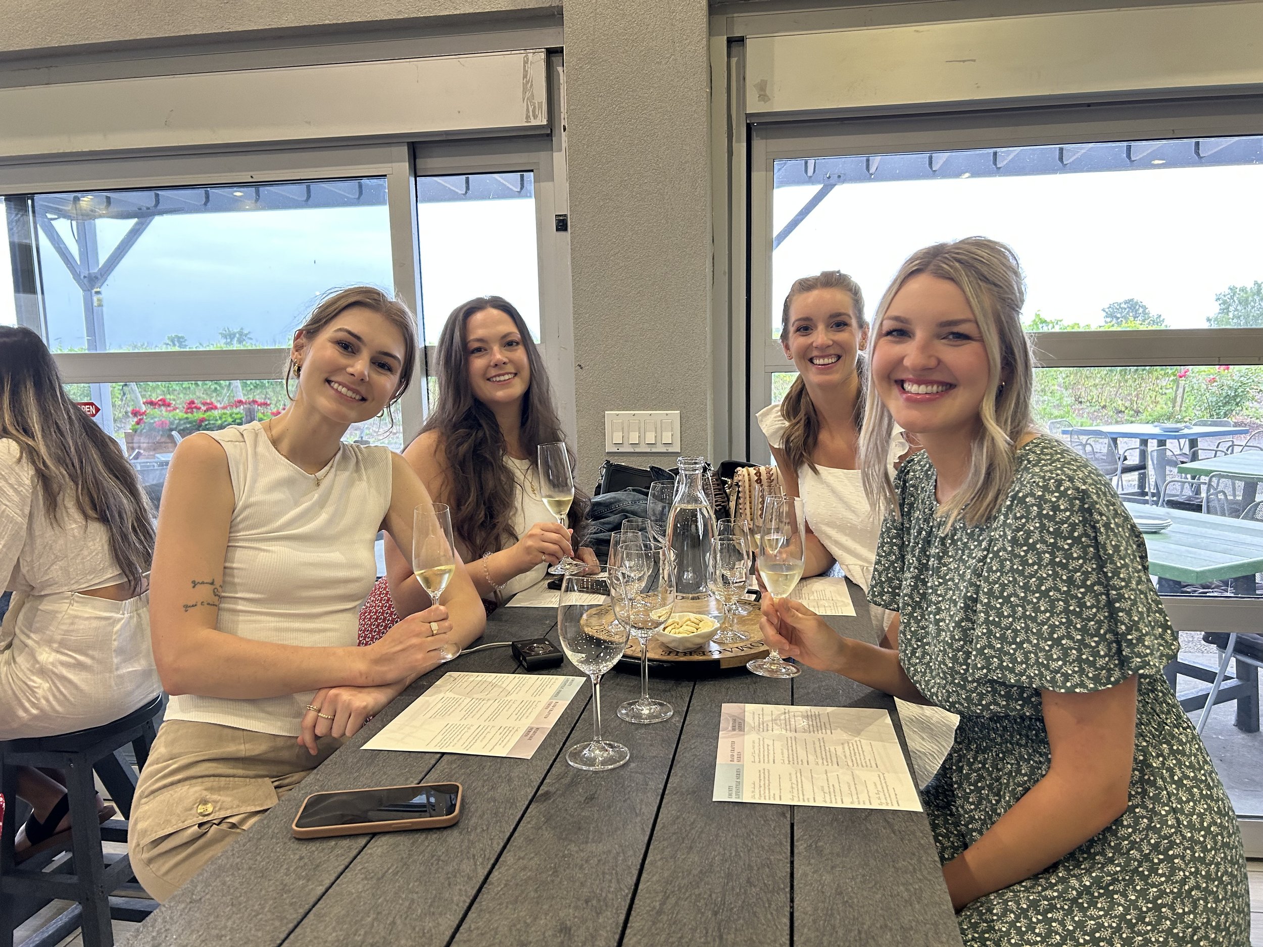 Enjoying the wines @ Huff Estates