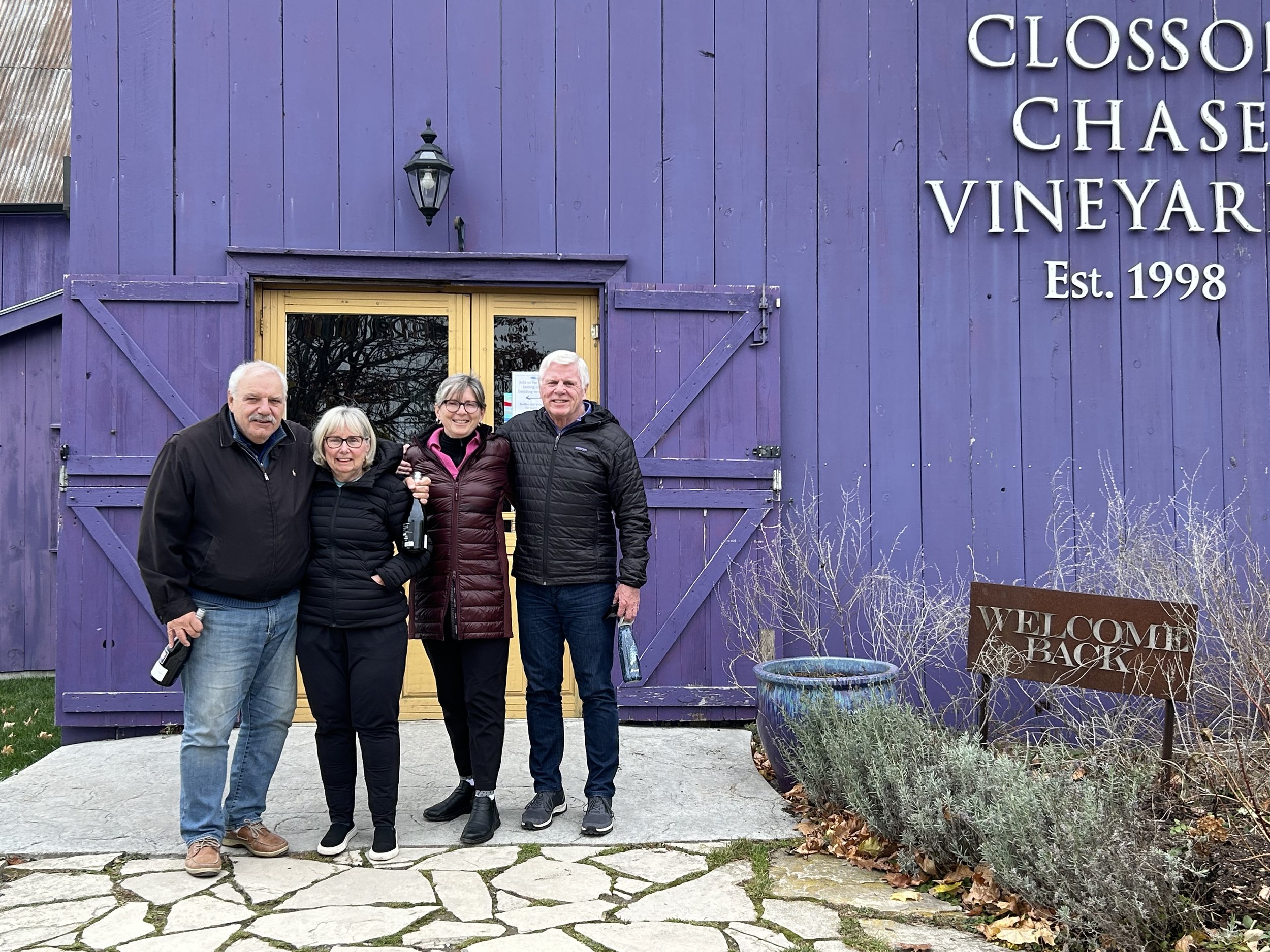 After a great tasting @Closson Chase