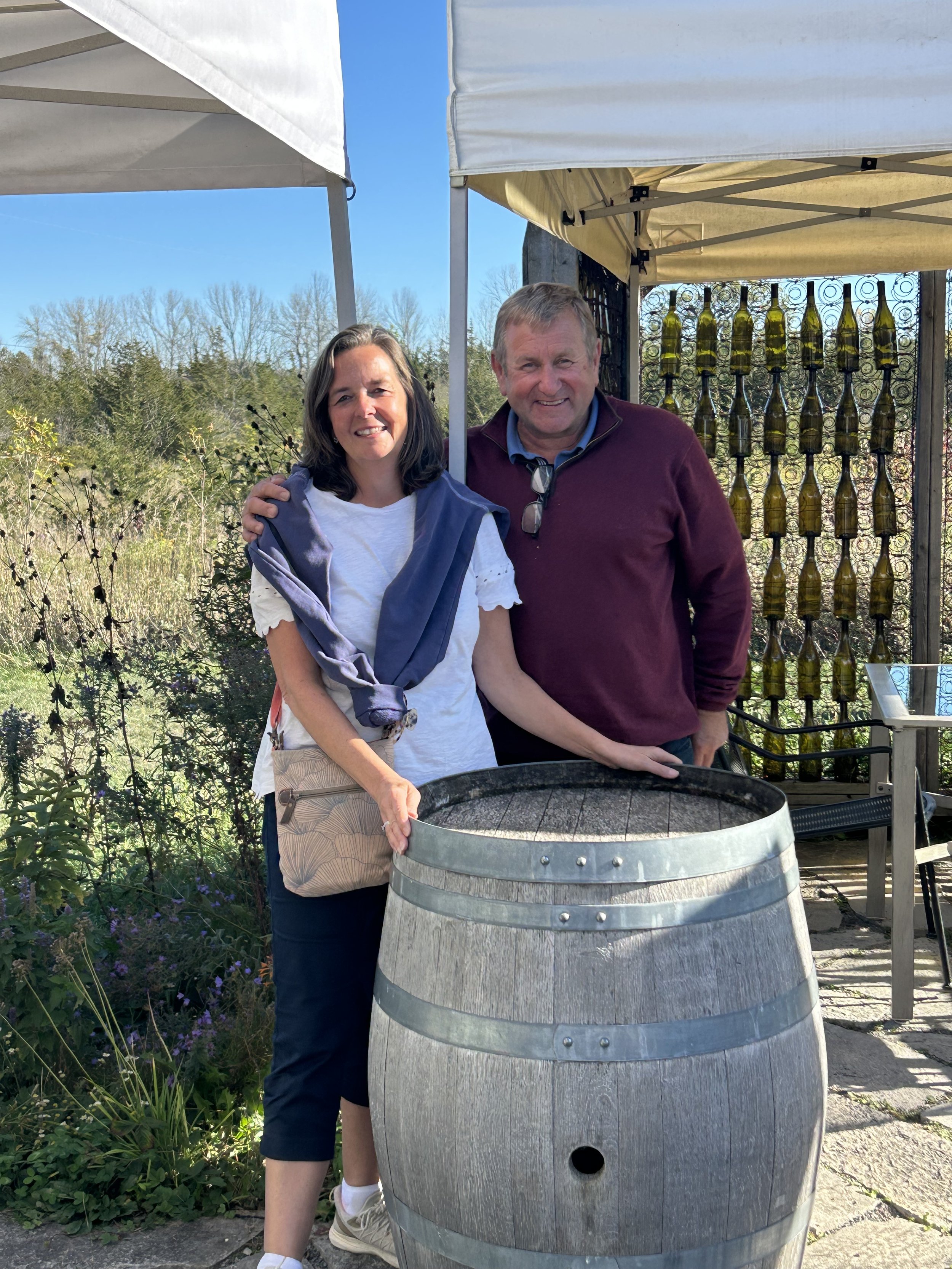 On the patio @ Stanners Vineyard