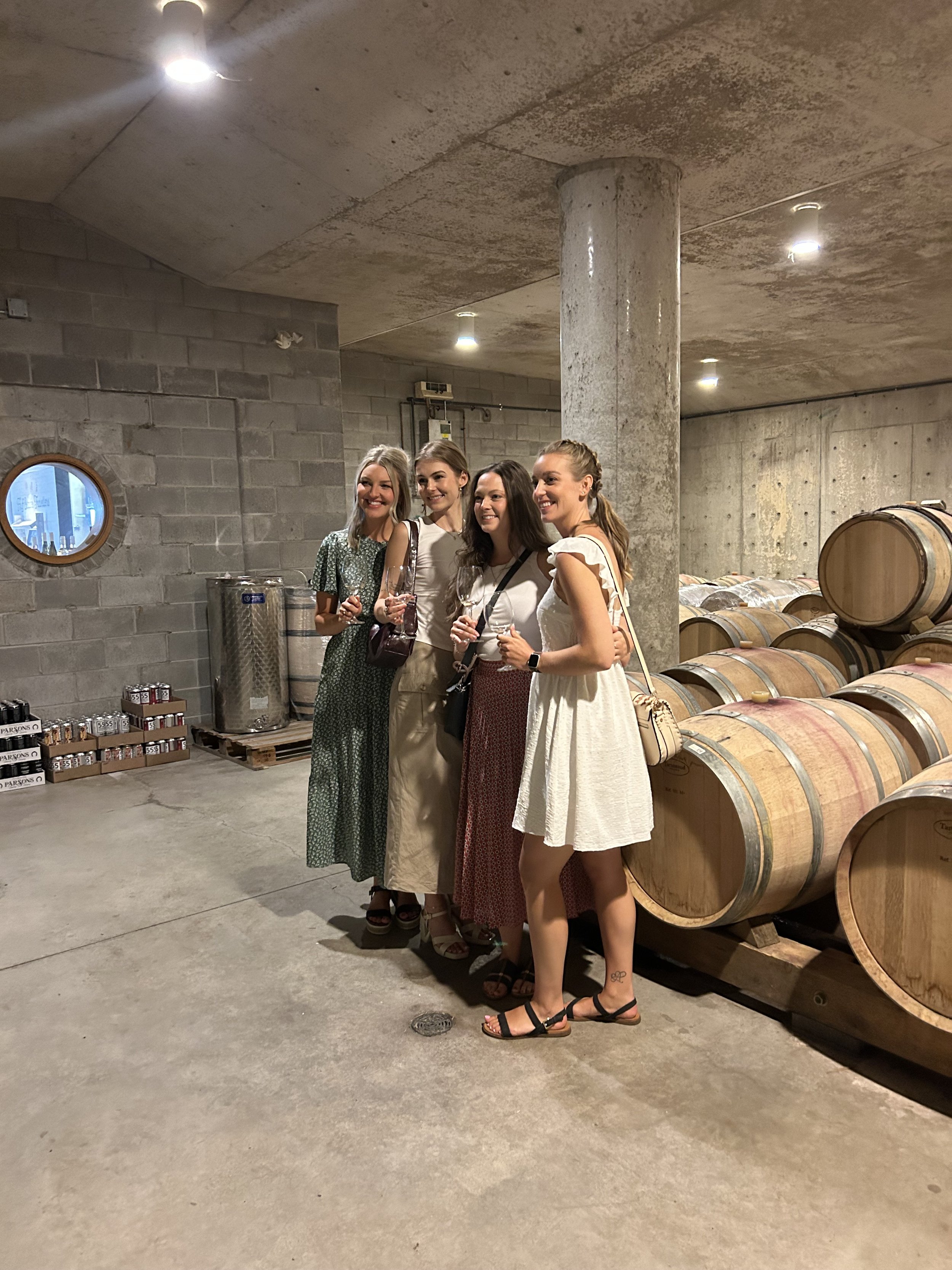 In the Barrel Room @ Huff Estates