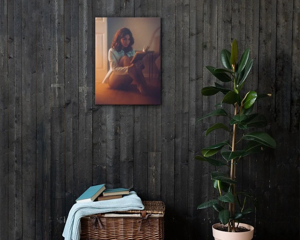 canvas print on wall