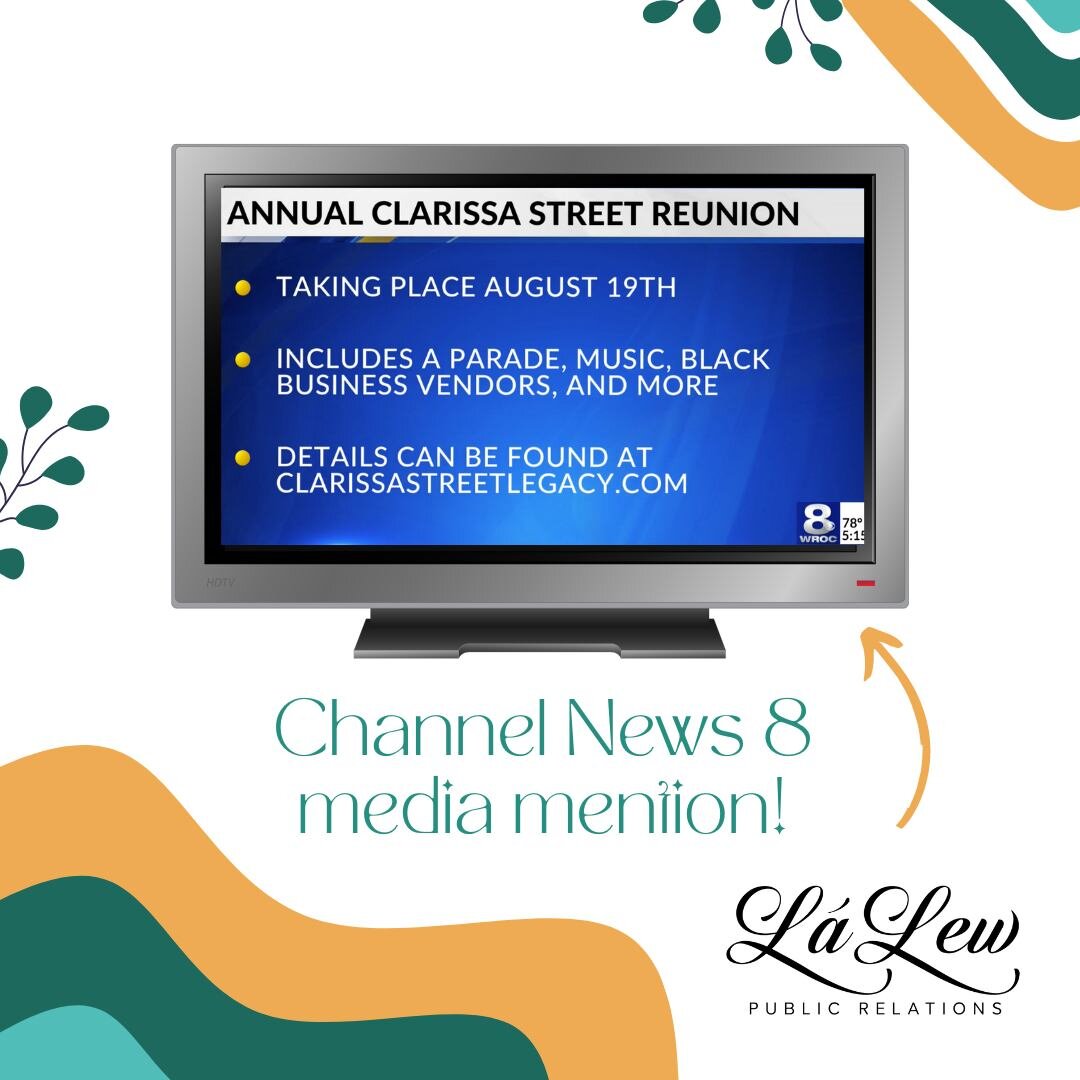 The Clarissa Street Reunion is back! Join us on August 19, 2023, for music, Black-owned business vendors, a parade, and much more! You will not want to miss this event! For more details and information, check out their website, clarissastreetlegacy.c