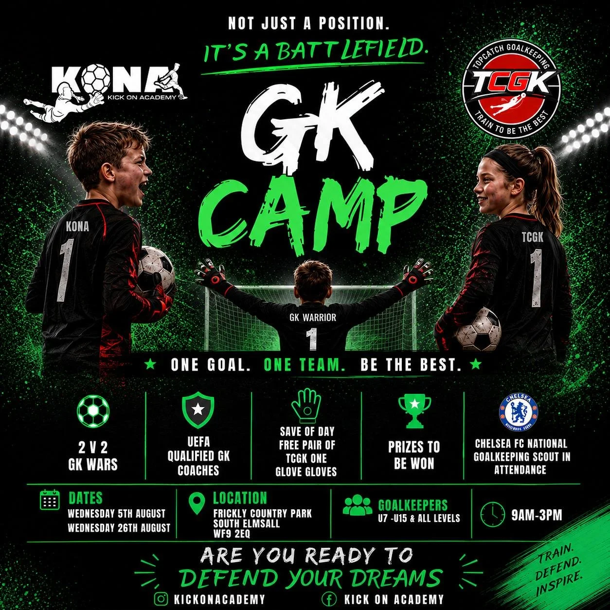 Kick On Academy x Top Catch Goalkeeping Camp ( Both Day Booking)