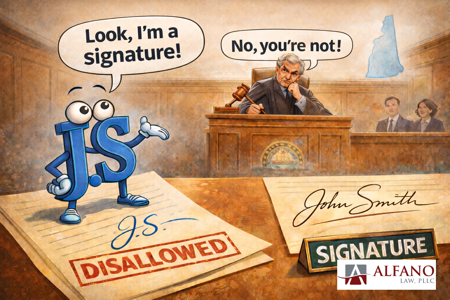 What Is the Difference Between a Signature and Initials in New Hampshire?