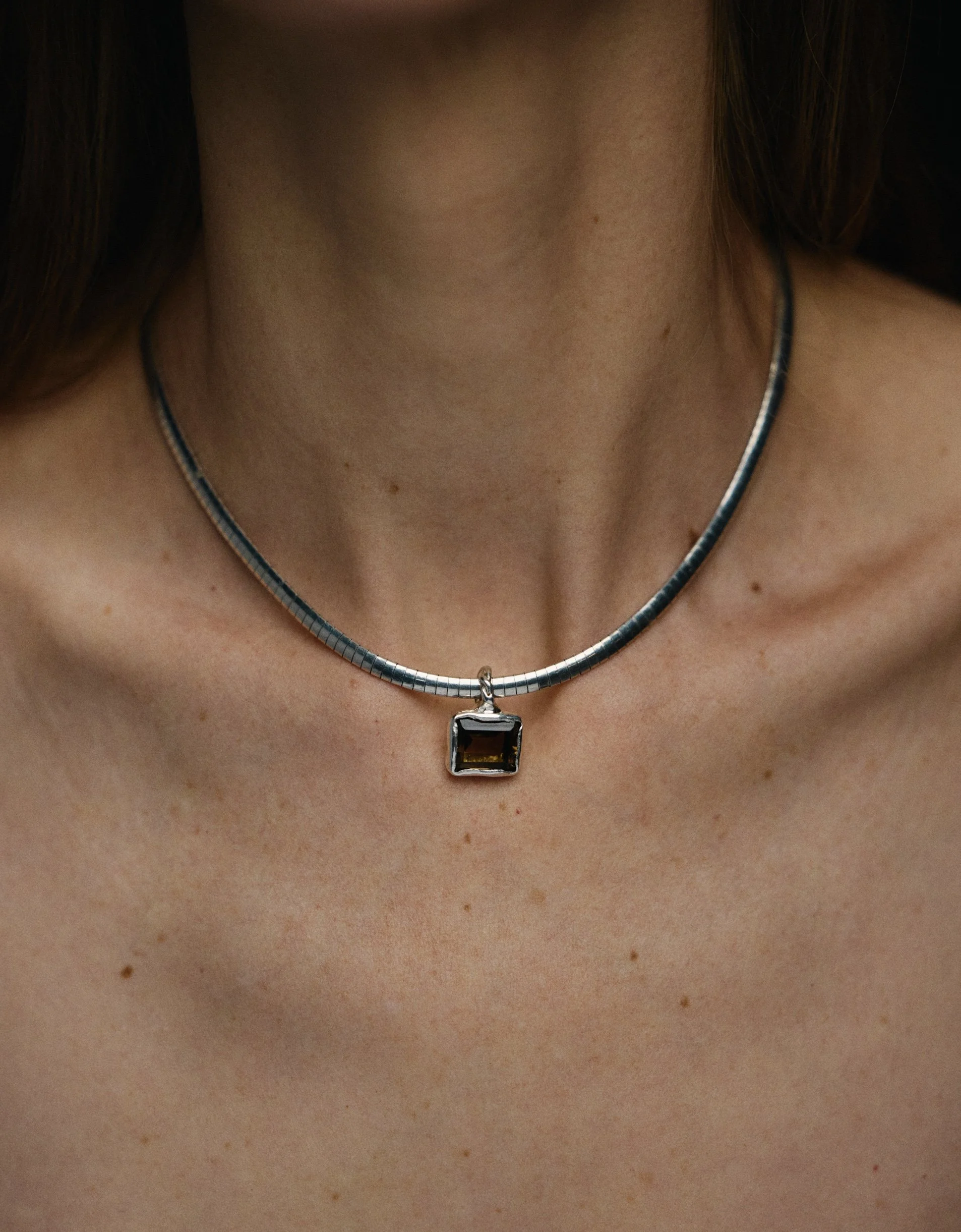 One of a Kind Smokey Quartz Necklace - Sterling Silver