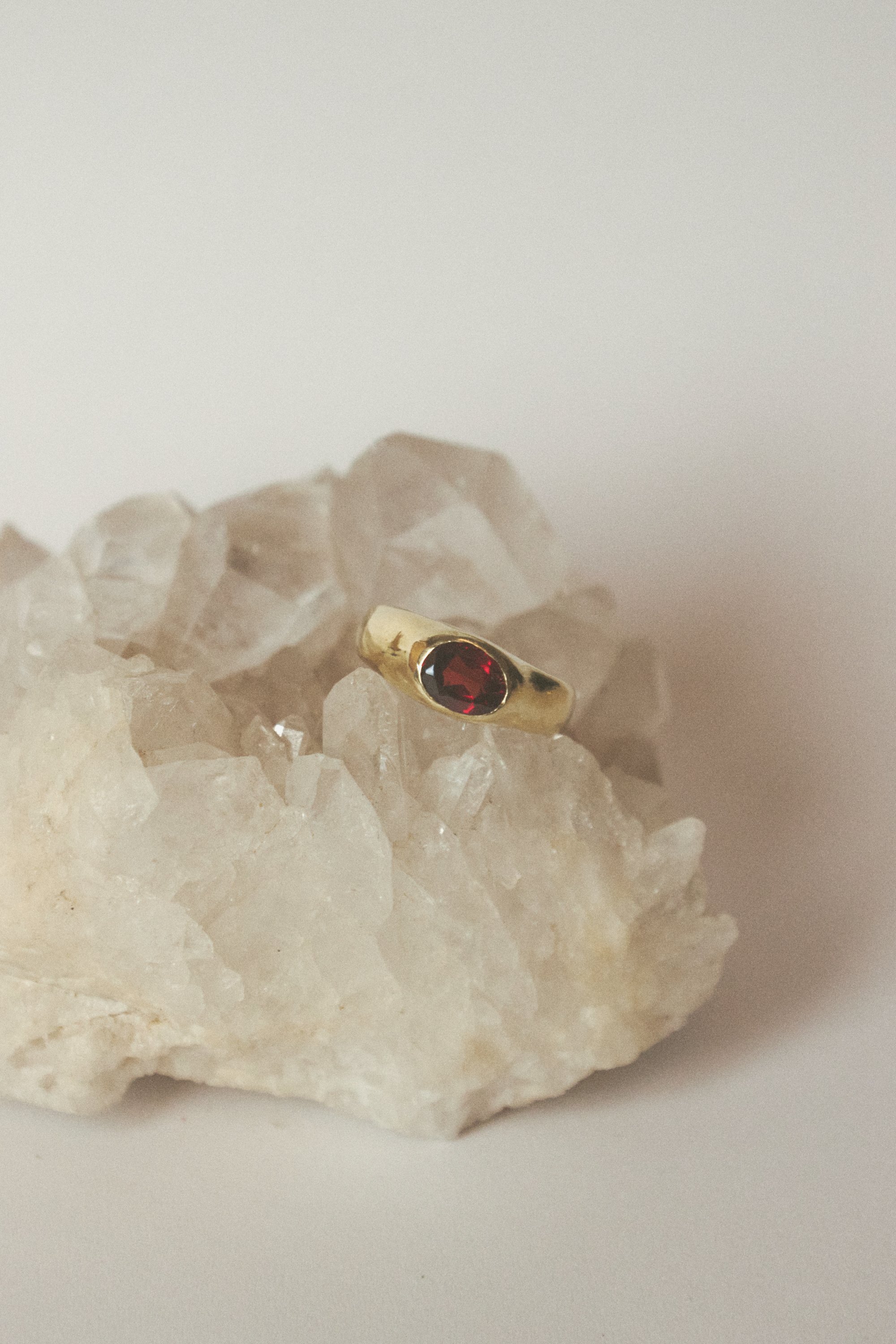 Kiki Ring - Bronze Garnet Size 8.25 (Ready to Ship)