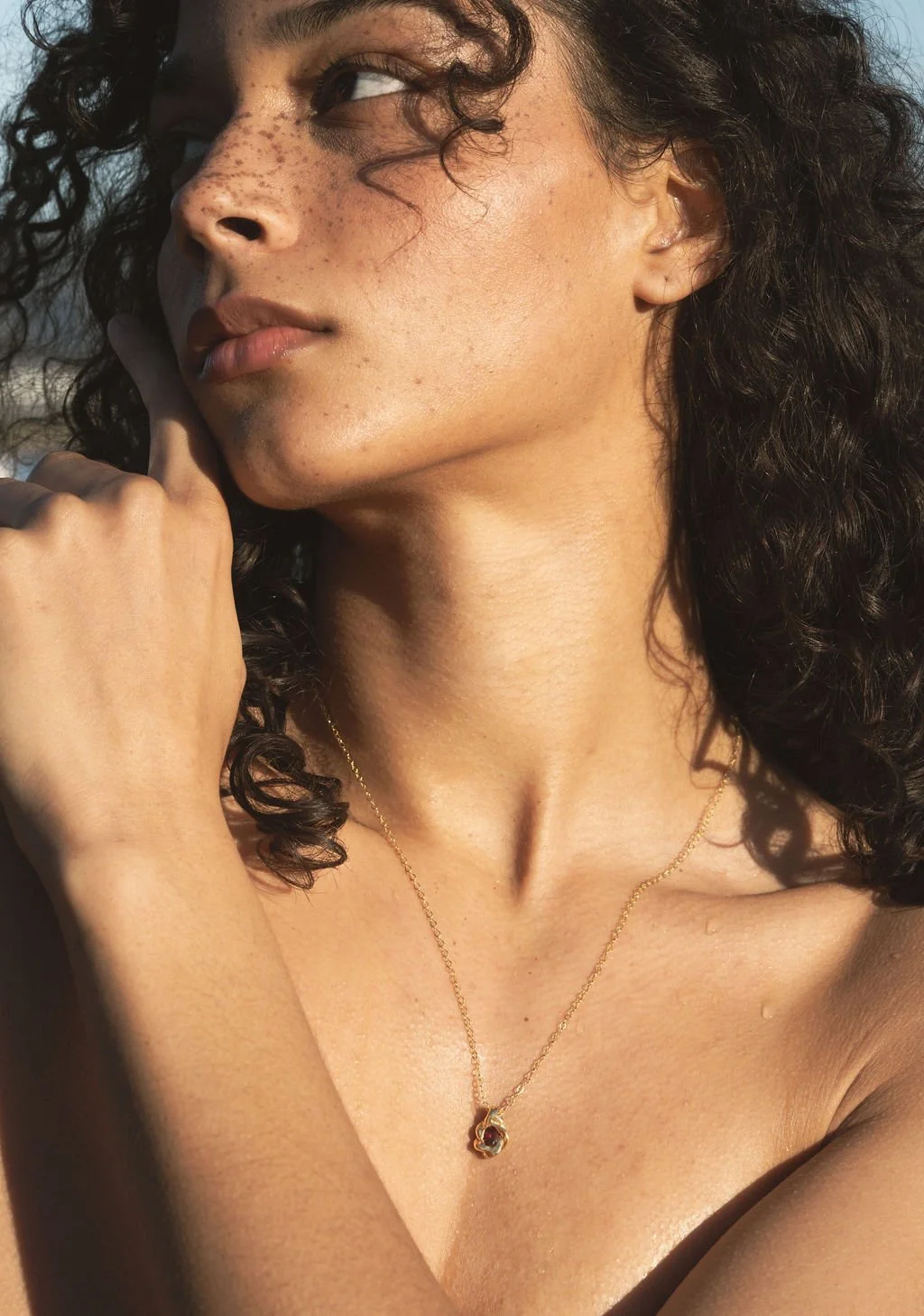 Braided Pendant Necklace | Garnet, Emerald or White Sapphire | PRE-ORDER