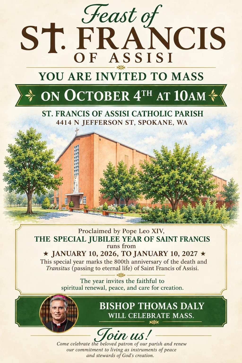 Mass for the Feast of St. Francis