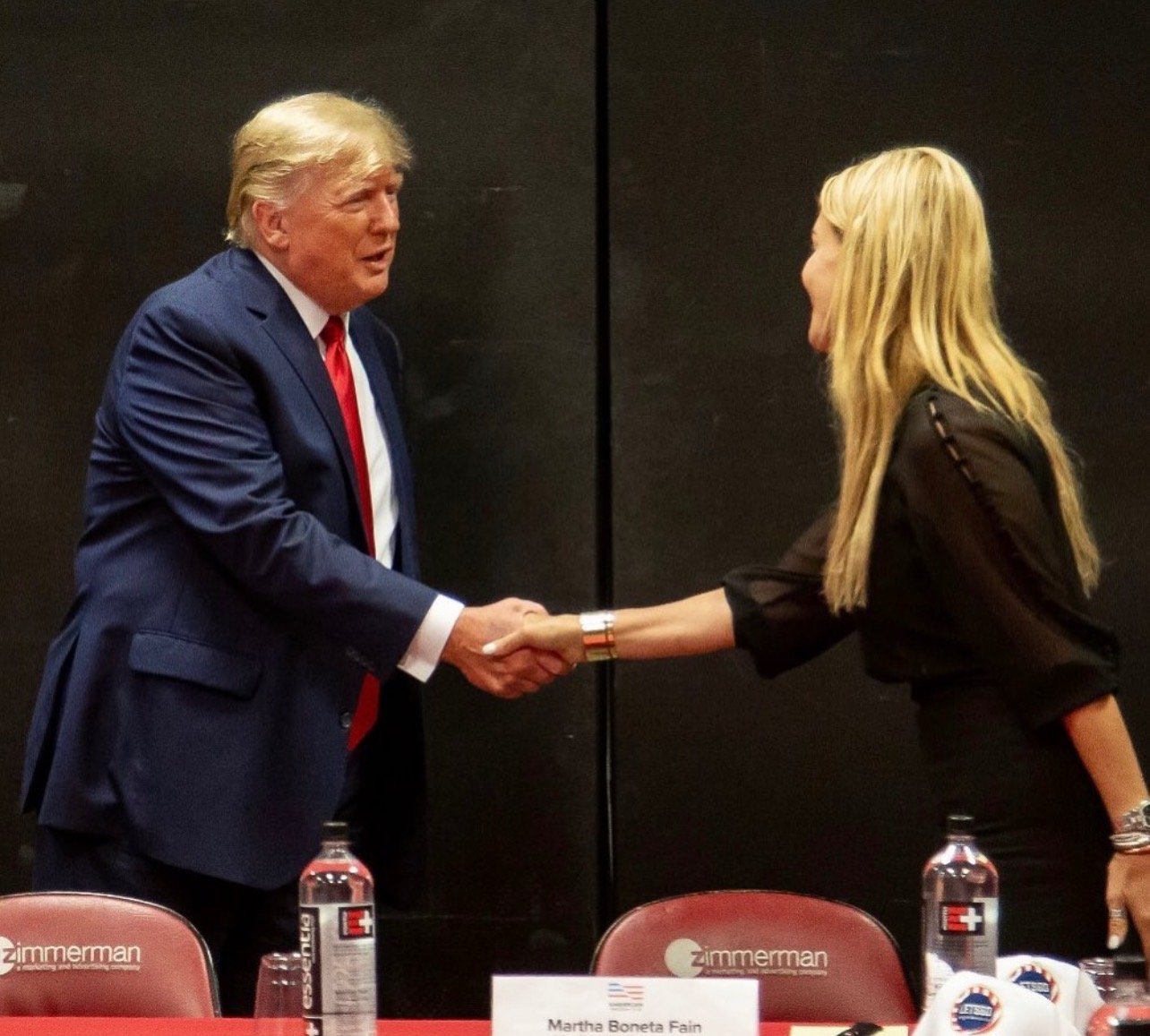 Martha Boneta Shaking Hands With Donald Trump.JPEG
