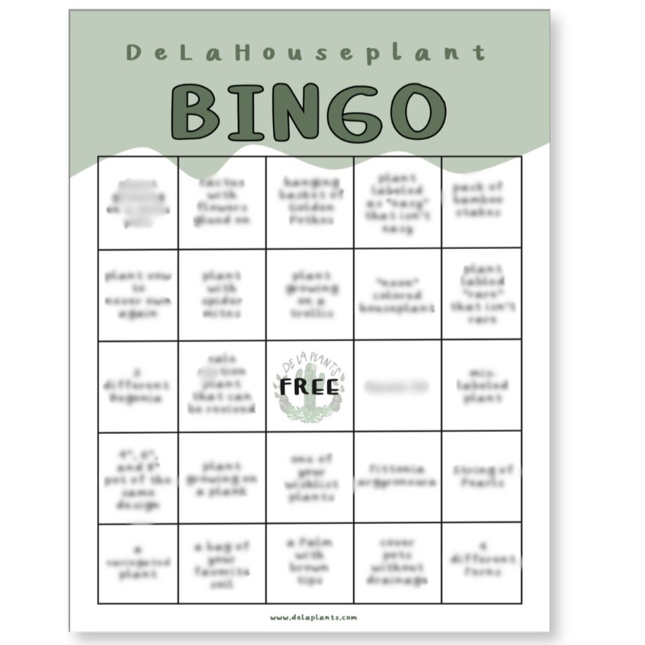 Houseplant Bingo