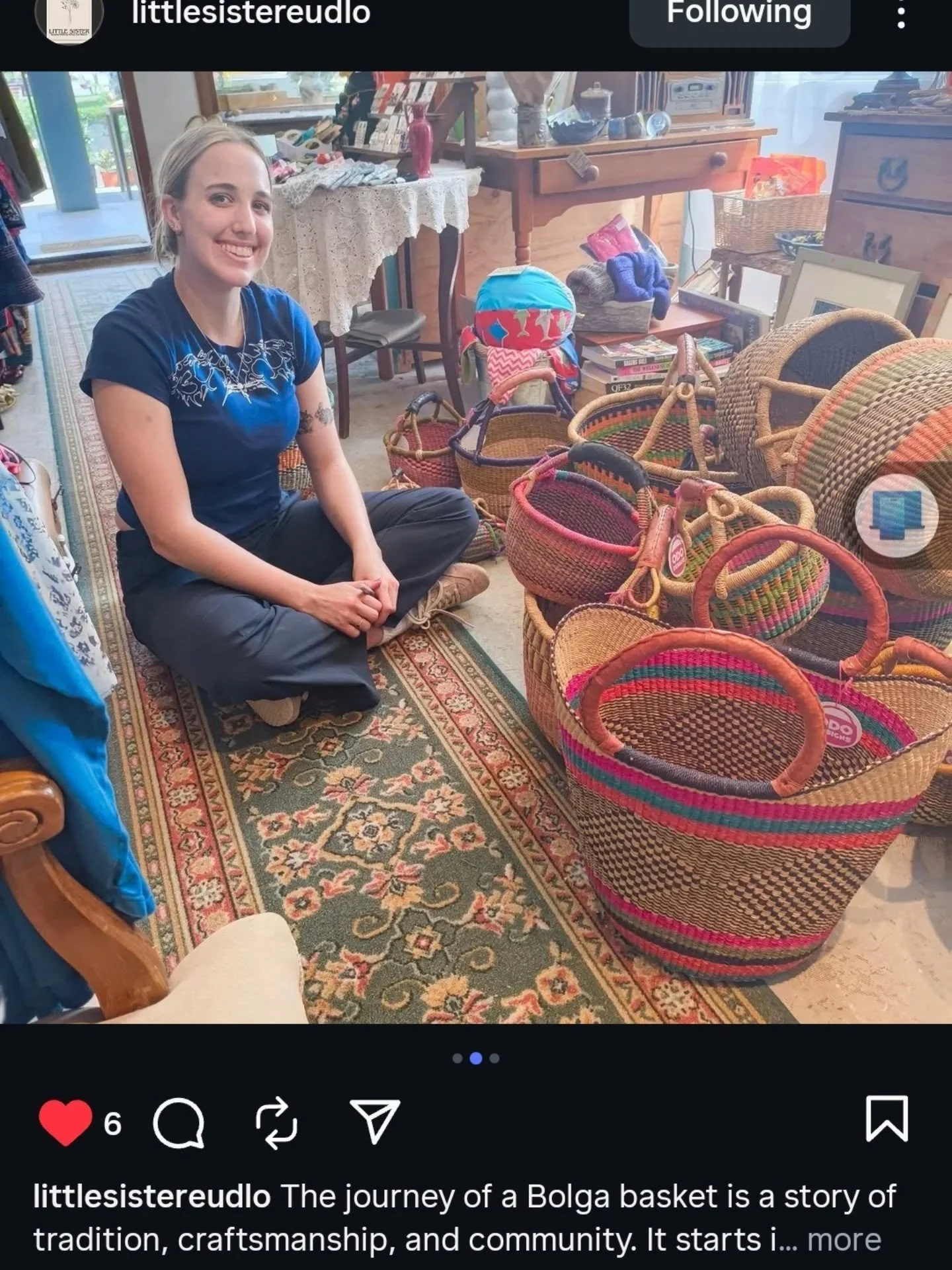 We are so excited for our new stockist !!😍🥳 @littlesistereudlo An absolutely beautiful shop with Flowers, pottery, Upcycled clothing and so much more. ❣️

#newstockist #smallbusinesslove #recycle #baskets #plasticfree #handmade