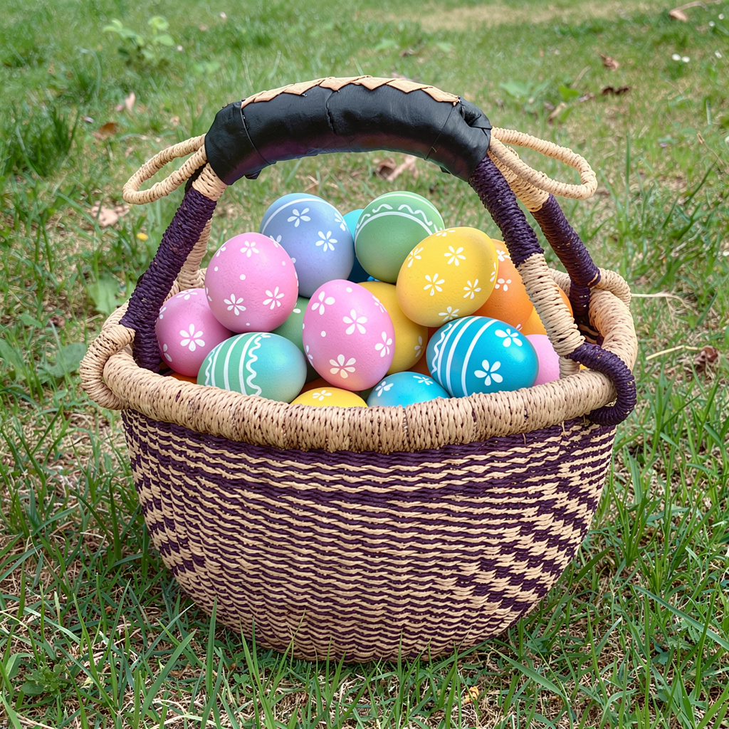 Mini Black Stripe Round