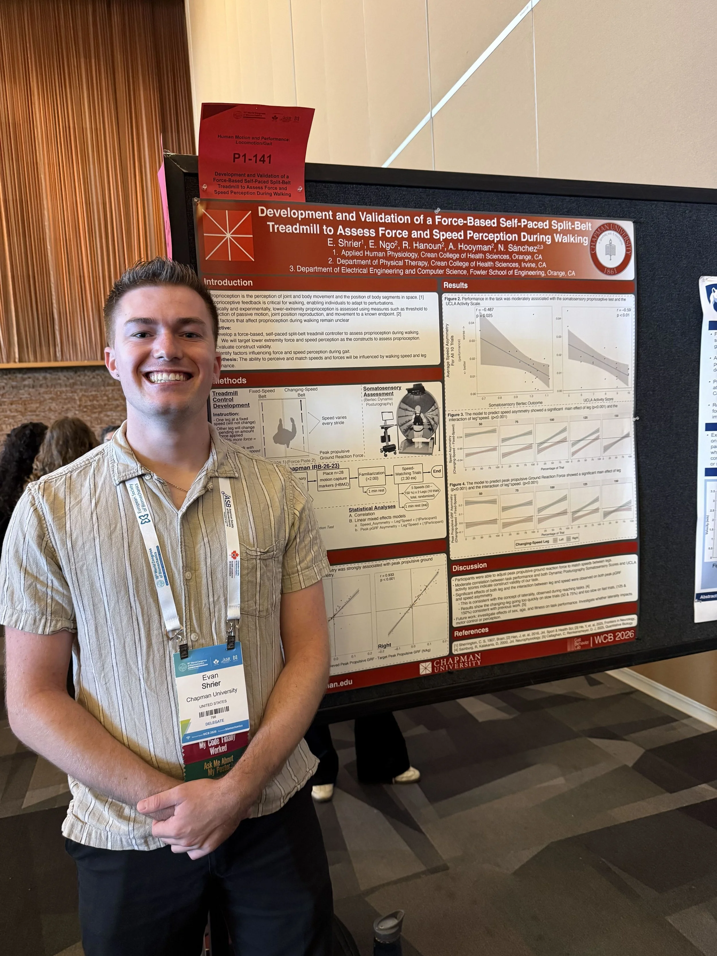 Evan presenting at the 2026 World Congress of Biomechanics