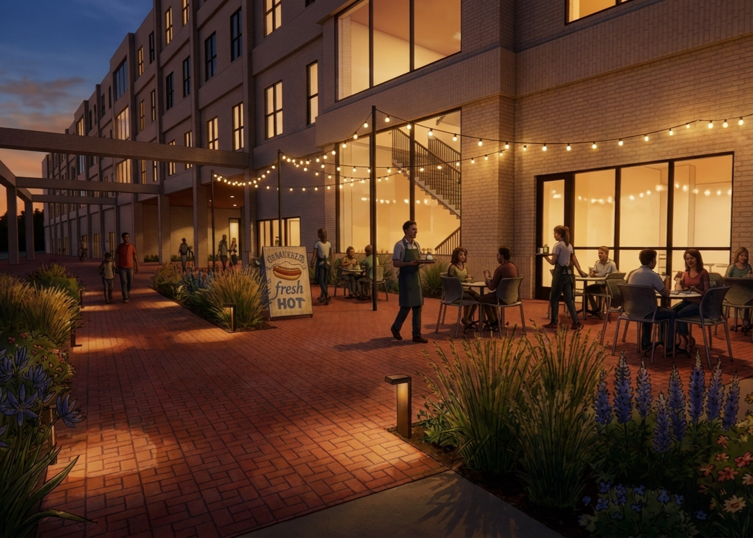 SE 17th Avenue Cafe at Twilight