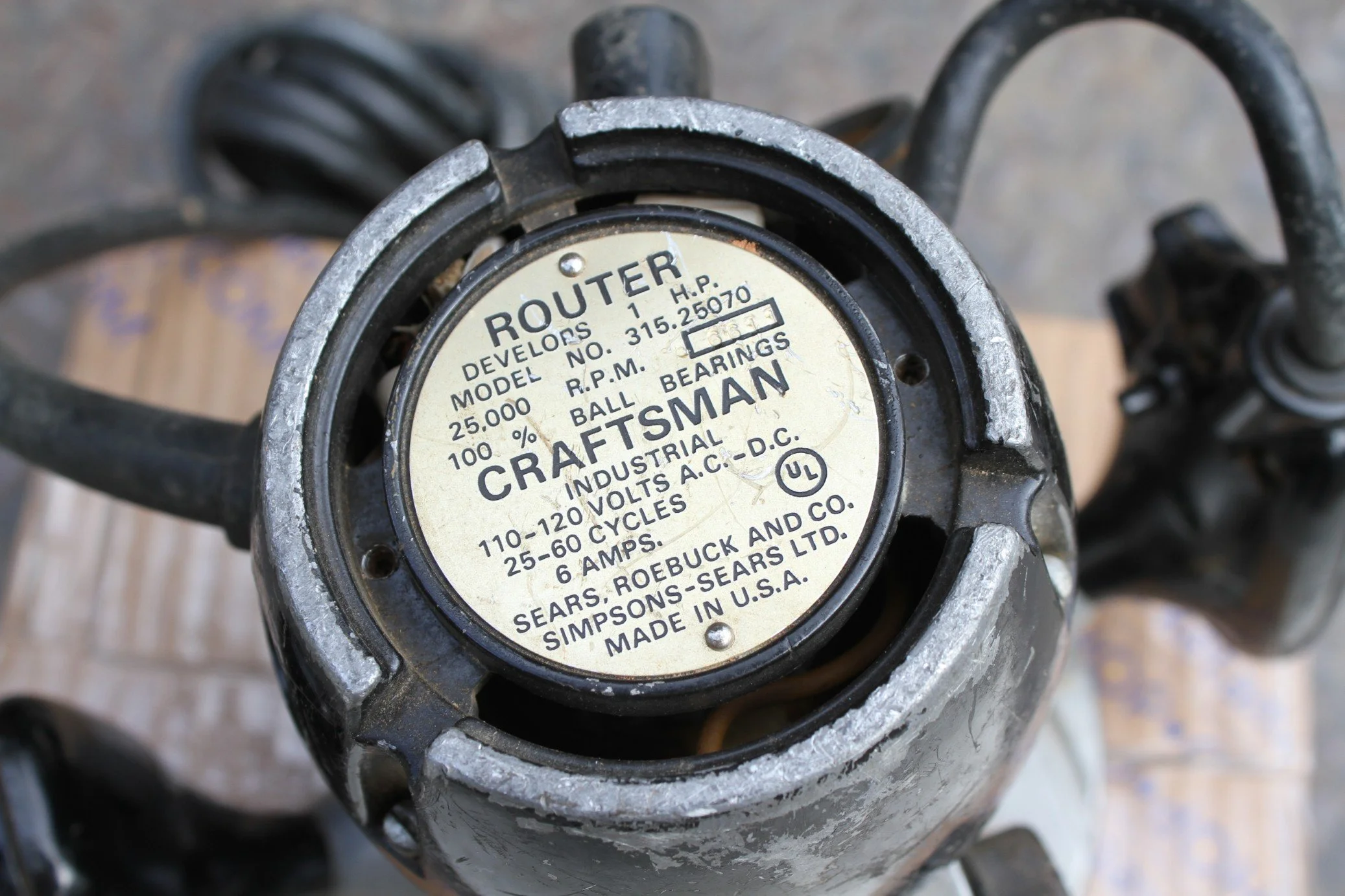 #001 Vintage Craftsman Router — Lucky Collector Car Auctions
