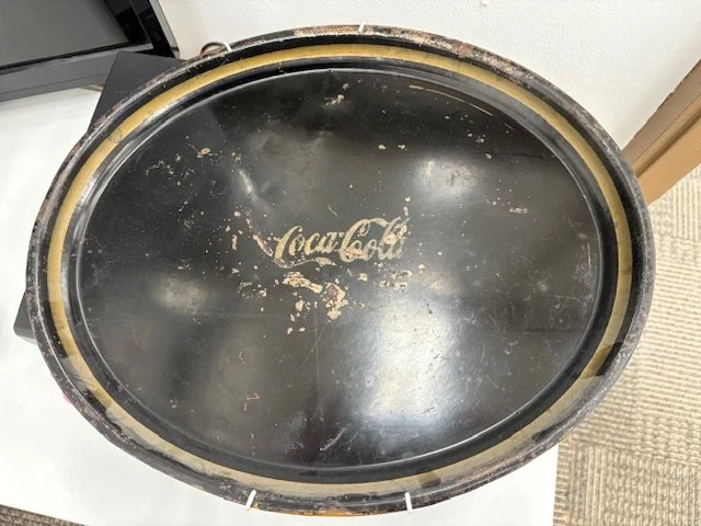 #1066 Oval Coca-Cola Serving Tray (black)