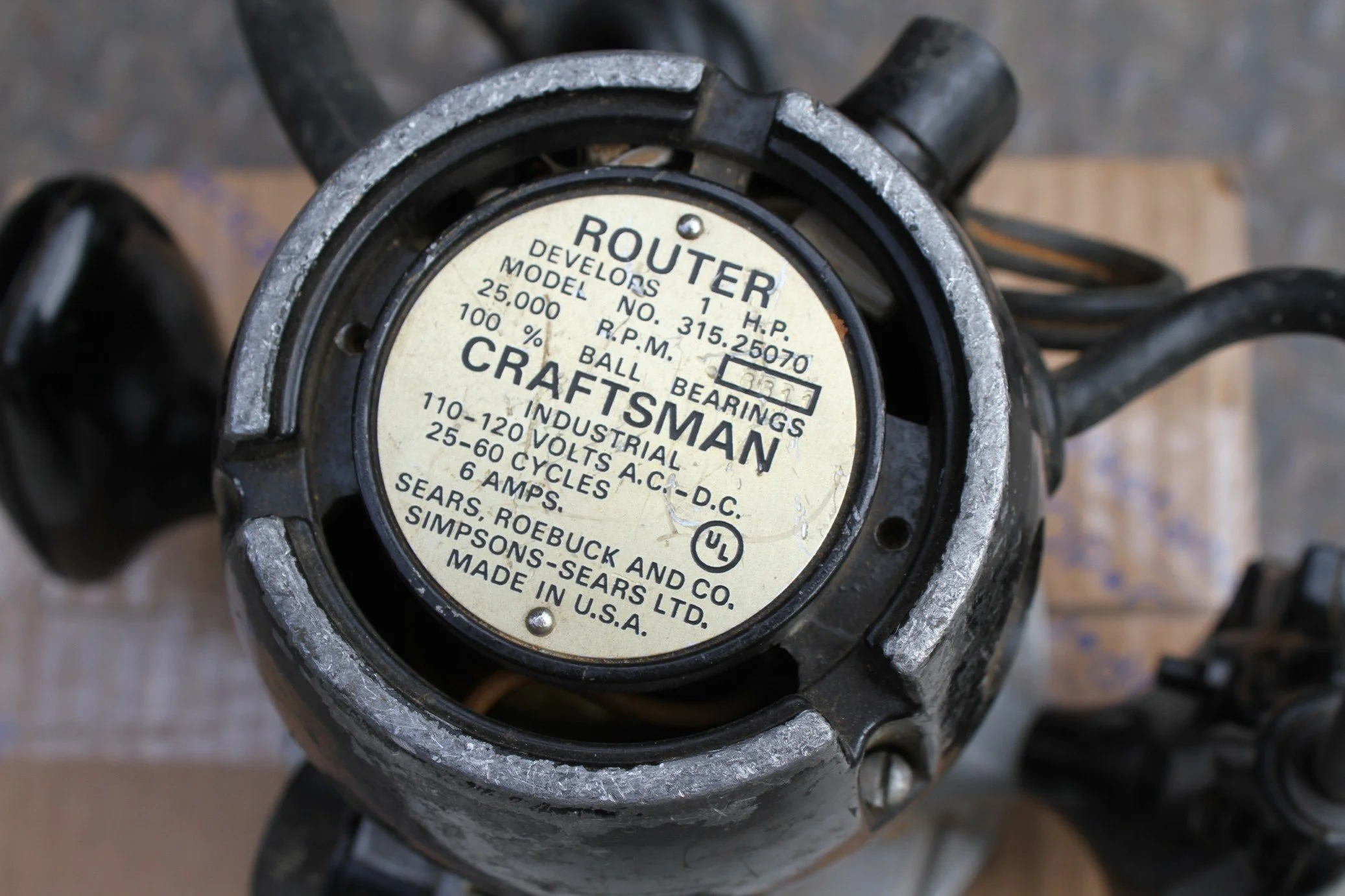 #001 Vintage Craftsman Router — Lucky Collector Car Auctions