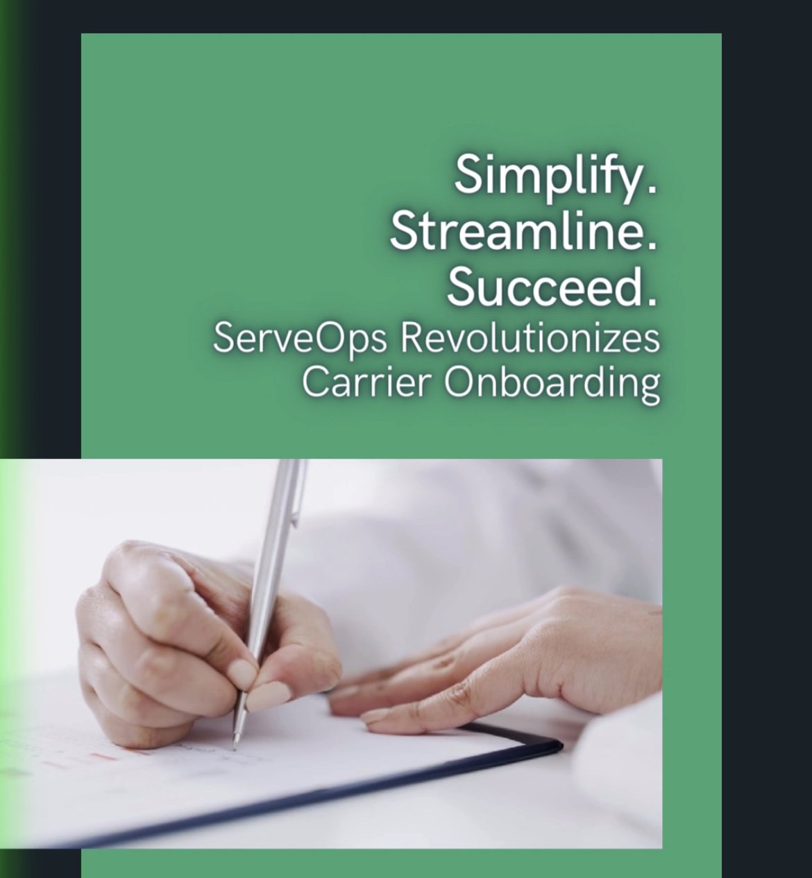 Simplify, Streamline, Succeed: ServeOps Revolutionizes Carrier Onboarding