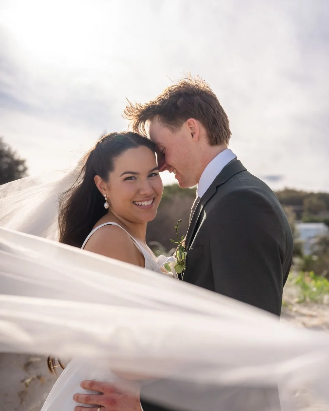 It was smiles all around for Pete and Sam at this stunner of a wedding at @saltwaterfingalbay.

So much so, that I'm pretty sure both of their faces were hurting the next day from grinning all day. 
Pete, who couldn't take his eyes off his gorgeous w