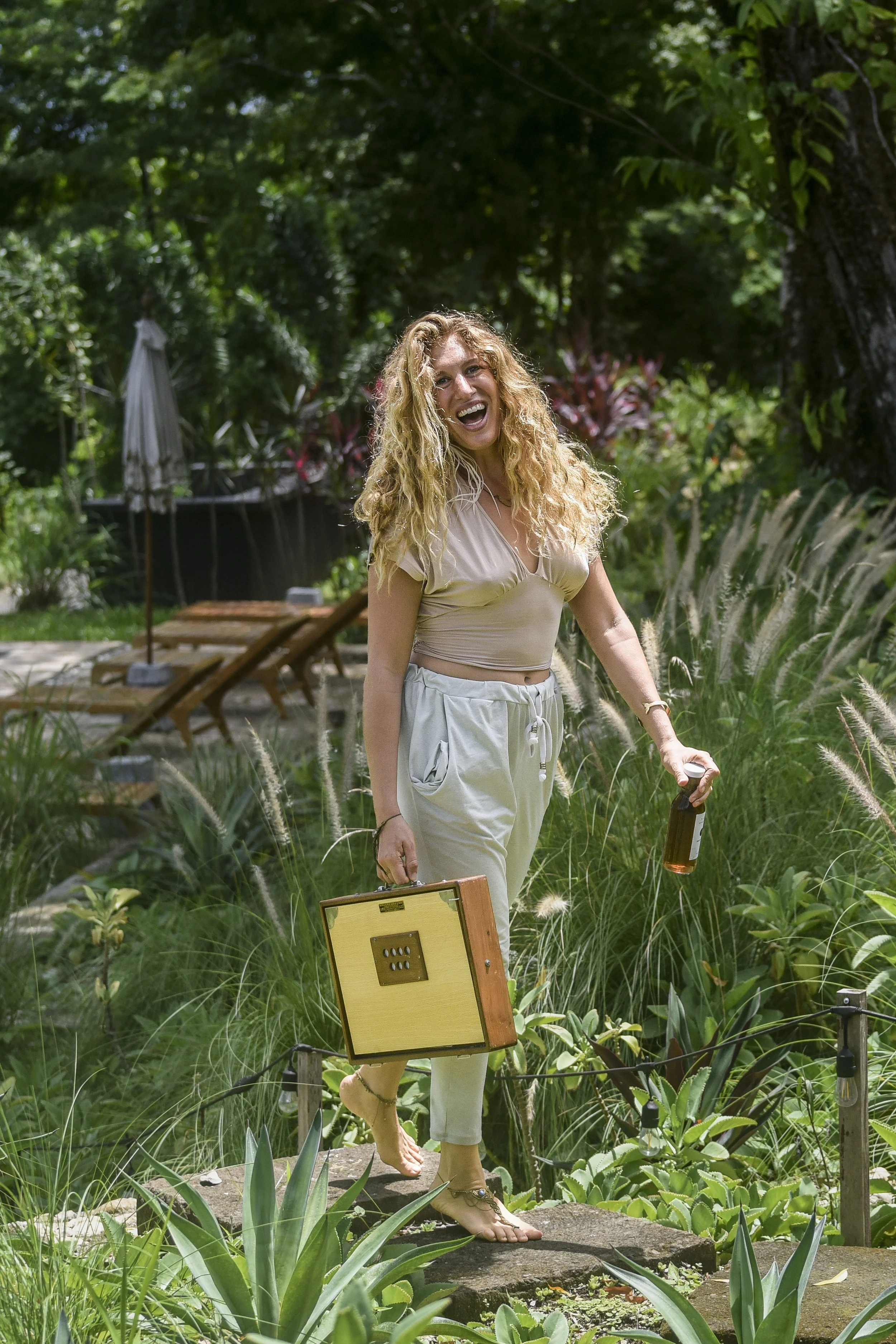 Fern Olivia, founder of Embodied Voice Breathwork, in Costa Rica