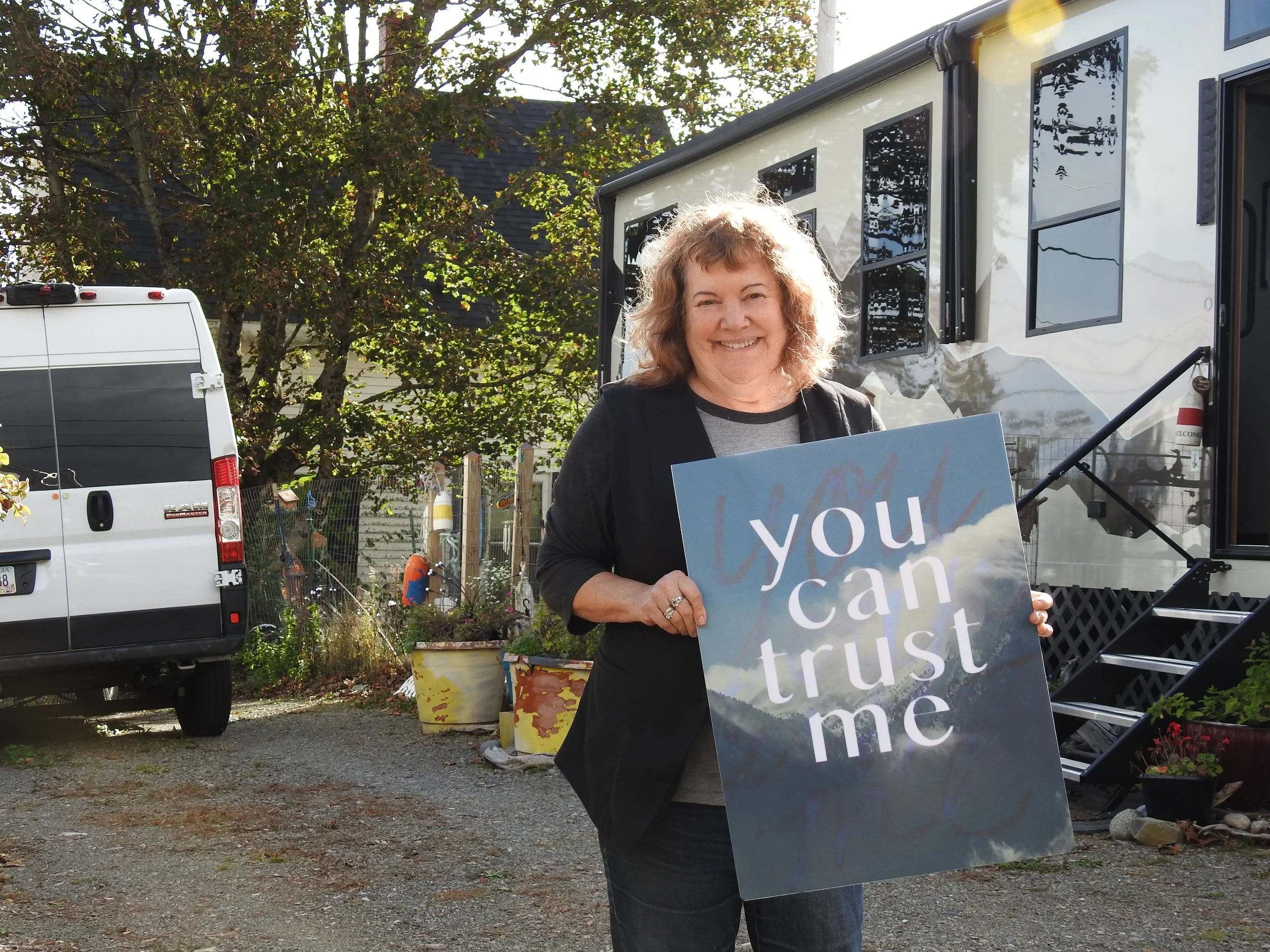 Beth Damon of the "What's Happening Washington County" Facebook page. Lubec, Maine.