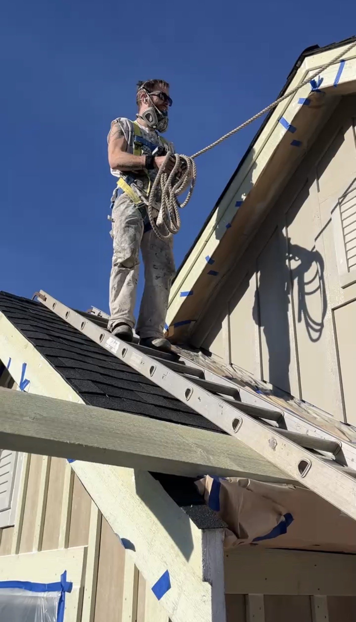 Painting an exterior new construction home near Mission