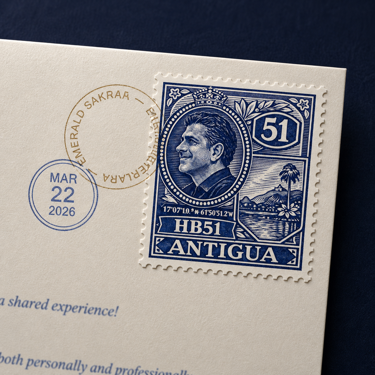 Welcome Stamp Post Design