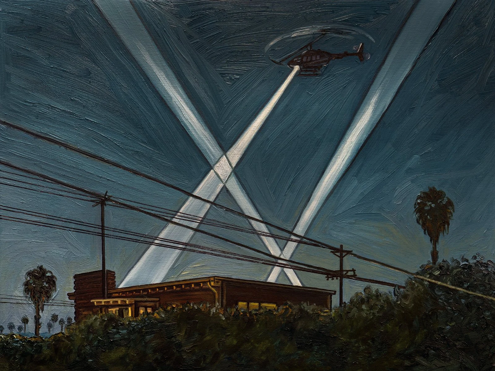 Night Bird 1, 18” x 24”,
Oils On Canvas, Simon Silva, 2025