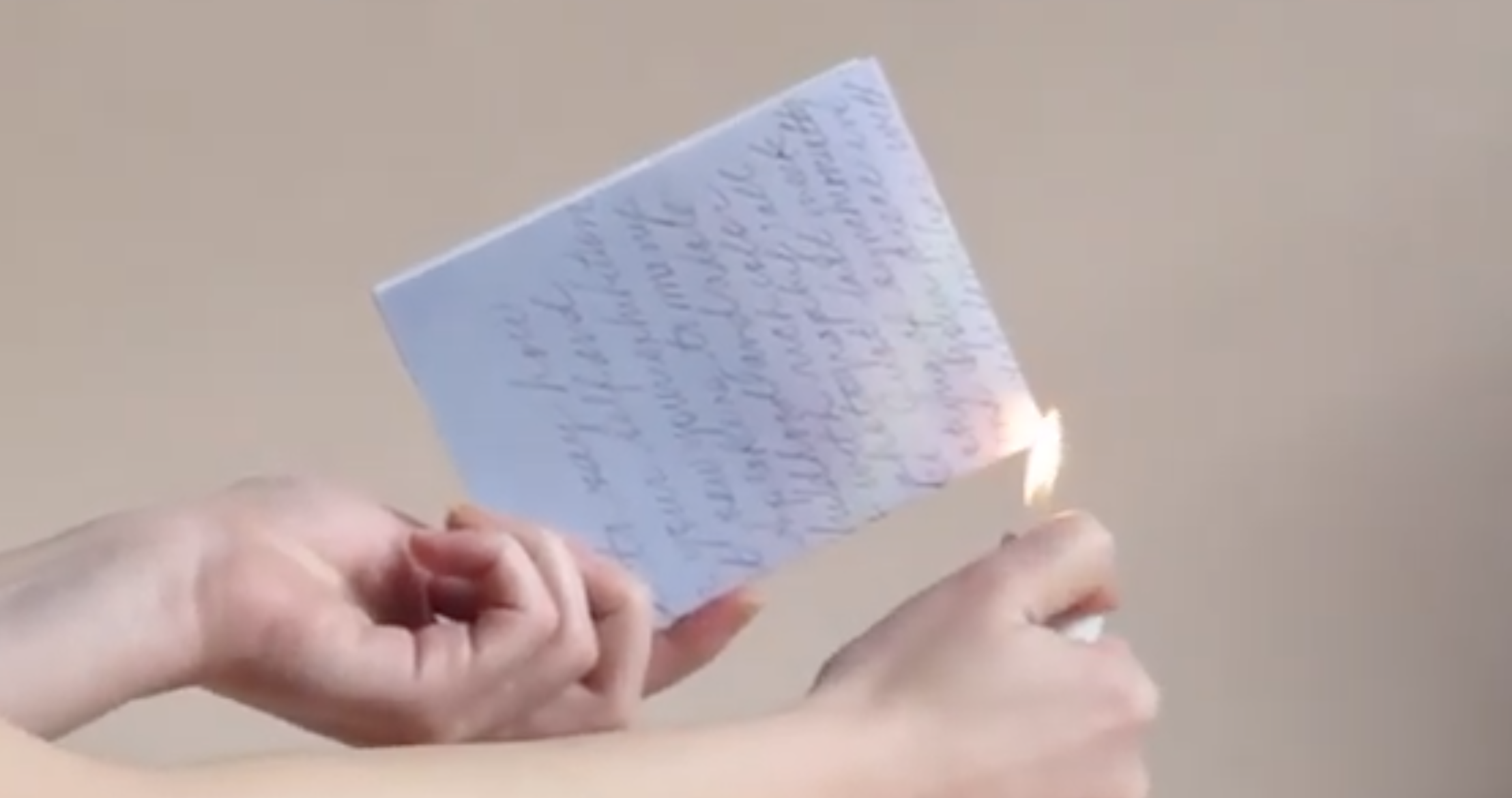 Hiller Letter,
Paper,
Lighter,
Singing Bowl Composition.
2019