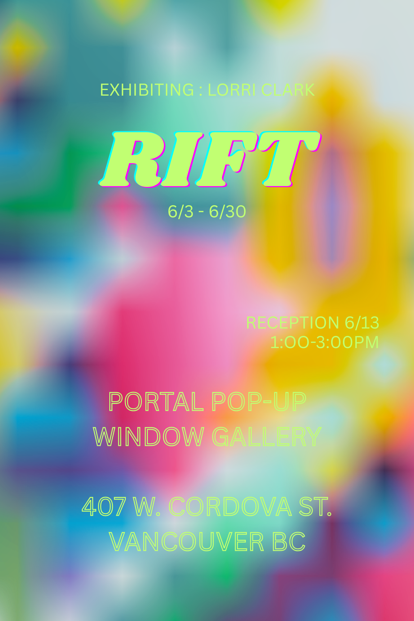 Rift. Multimedia Installation, Portal Pop-Up Window Gallery, June 2026. Vancouver