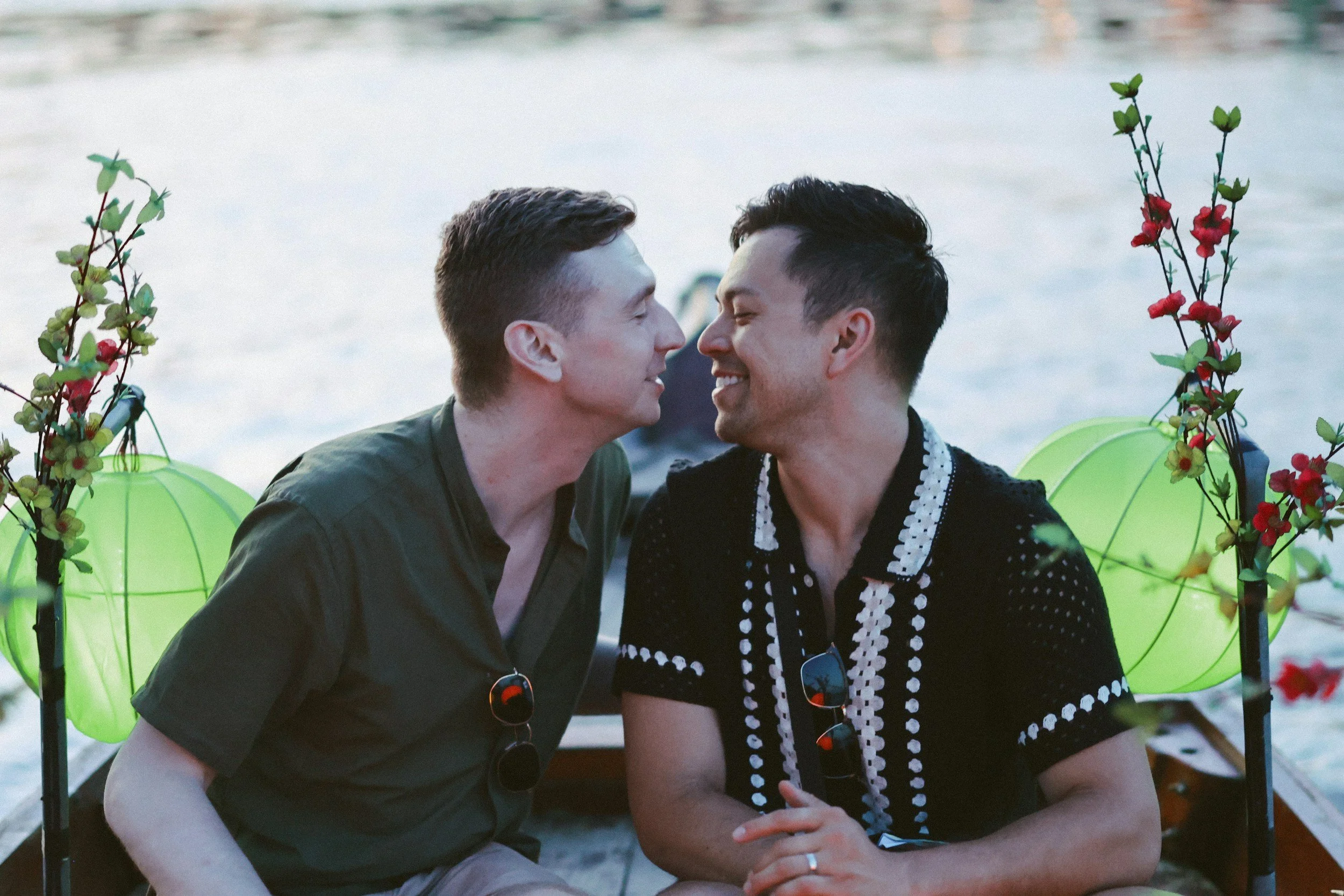 gay couple in healthy relationships patterns achieved through relationship therapy for anxiety rooted in attachment and somatics