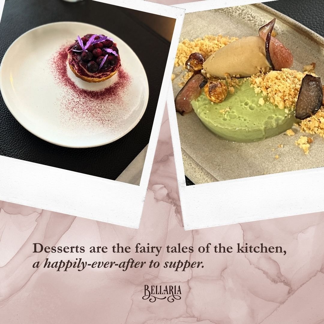 Indulge in the enchanting tales of our kitchen where desserts weave their own happily-ever-after. At Bellaria Dessert Studio, every sweet creation is a magical ending to your dining journey. 🍰✨

#BellariaDesserts  #DessertDining
#PastryGenius
#Three
