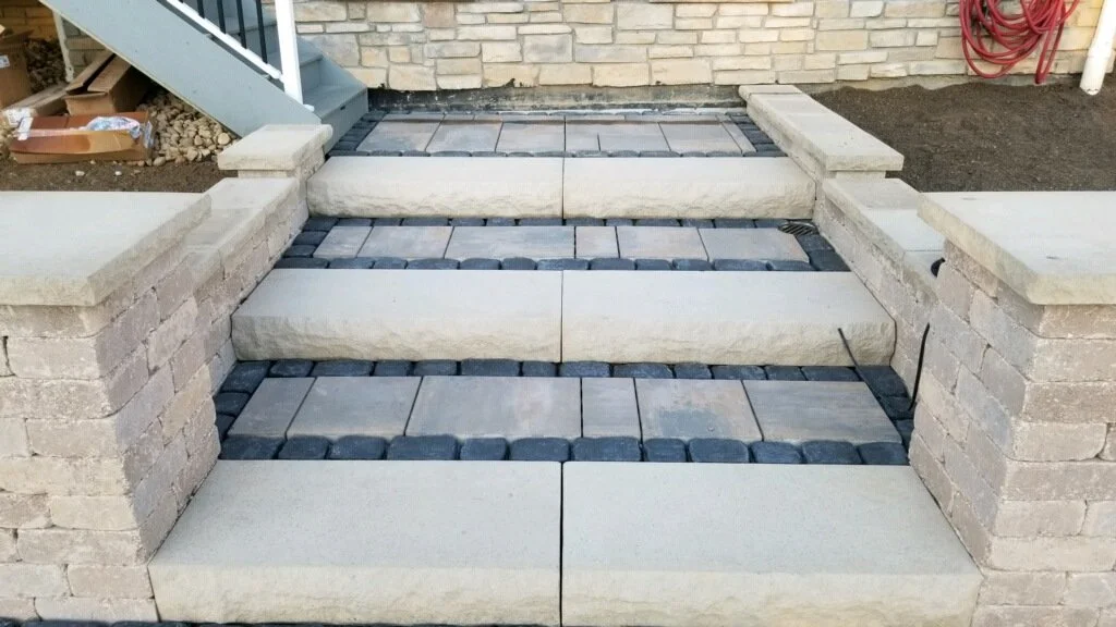 Paver steps with precast risers.JPG