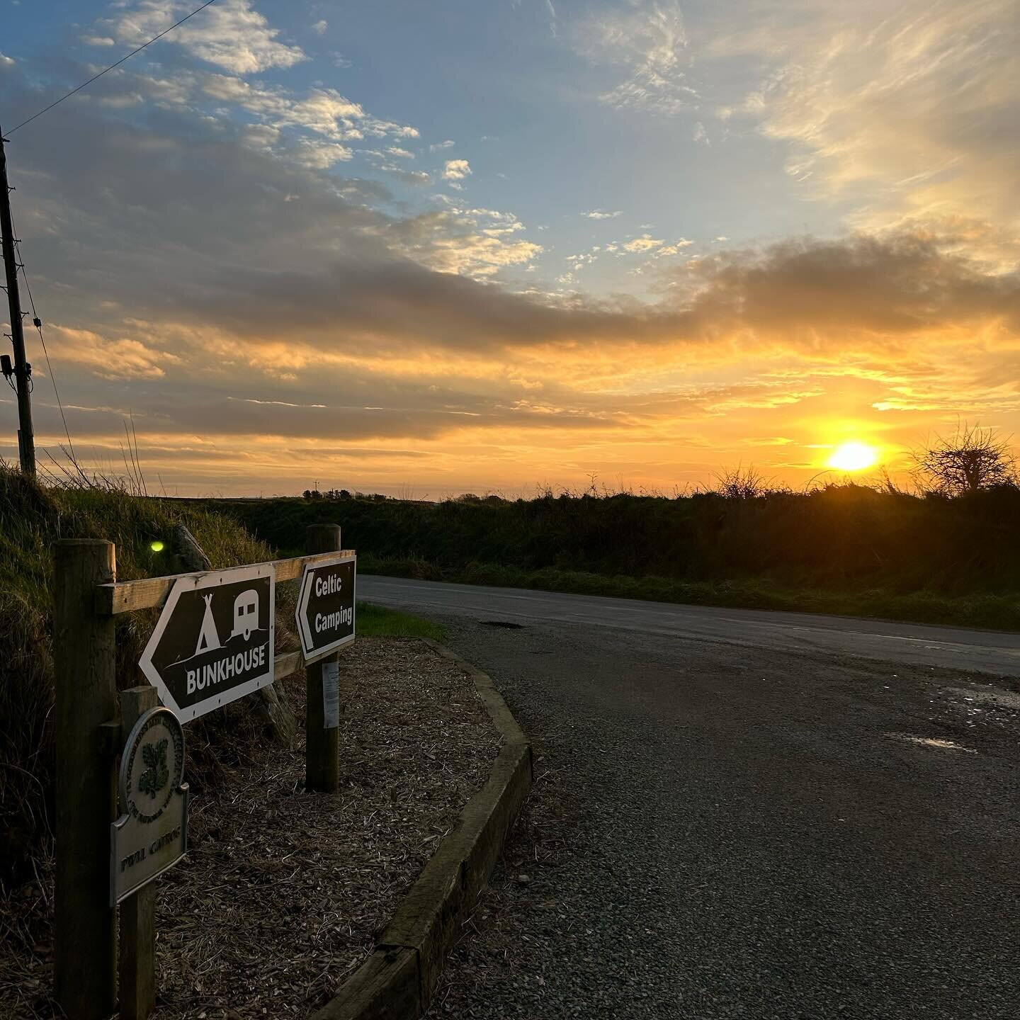 Good morning from Celtic Camping 🏕️ Beautiful sunrise this morning over the site 🌅 #camping #ukcamping #getoutside