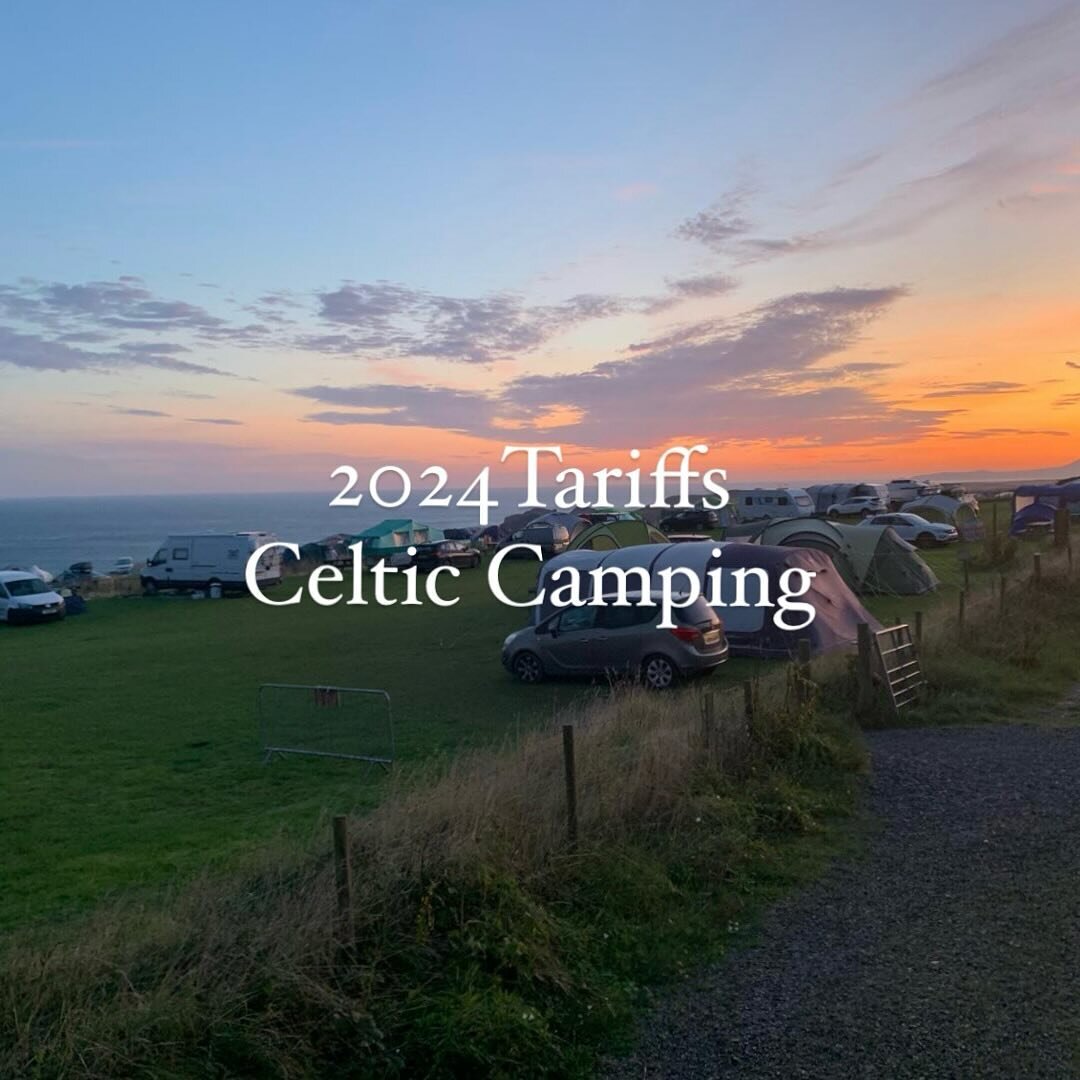 ⛺2024 Camping Tariffs⛺
Per person per night: 
Adults &pound;14
Child (5-15 yrs) &pound;7 
Under 5&rsquo;s go free
Dogs &pound;3
Electric hook-up &pound;7 per day

Book now on www.celticcamping.co.uk 🏕️ link in bio #camping #ukcampsite #campsitesuk #