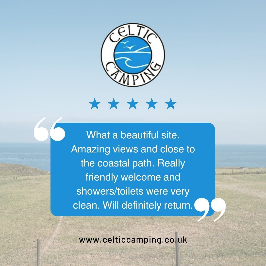 Exactly the type of review we like to see after a busy Easter weekend 🤩 

&ldquo;What a beautiful site. Amazing views and close to the coastal path. Really friendly welcome and showers/toilets were very clean. Will definitely return.&rdquo; 

Book y