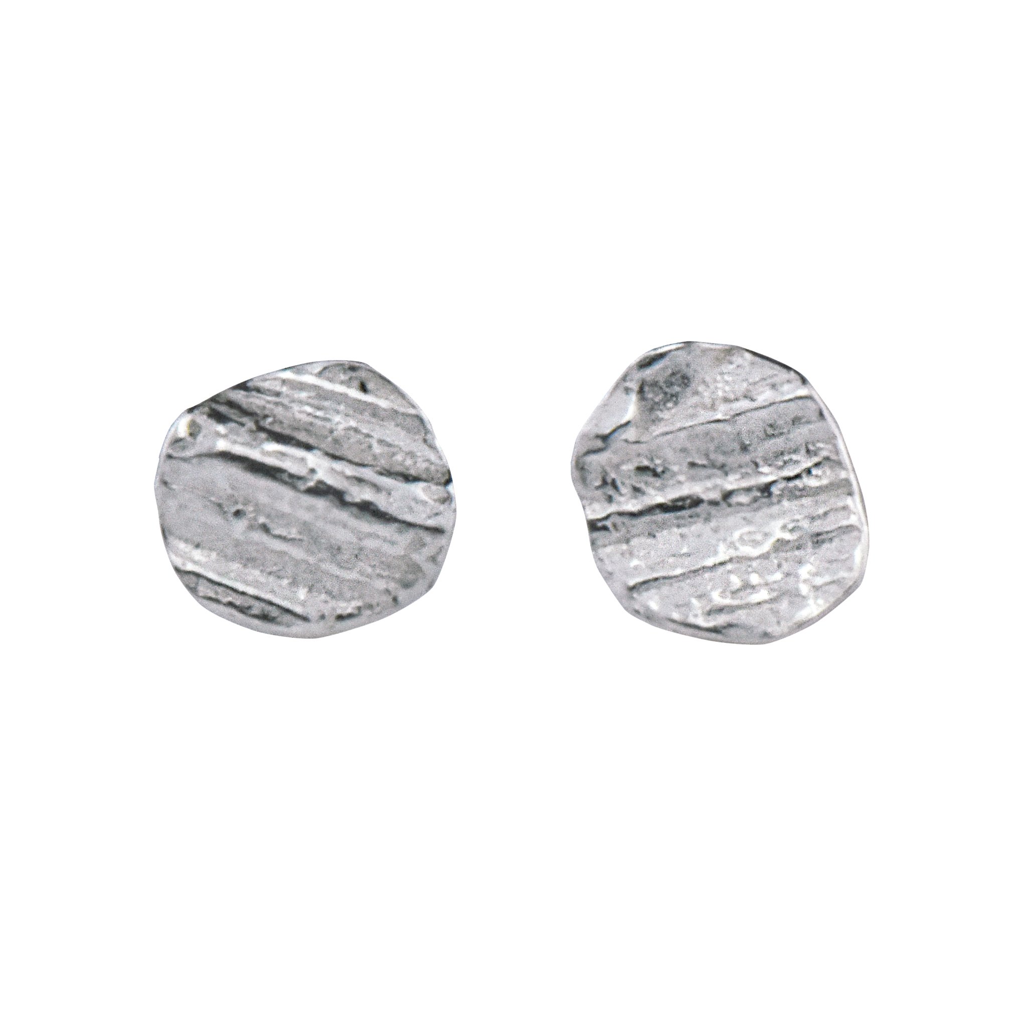 Issy White Silver Studs