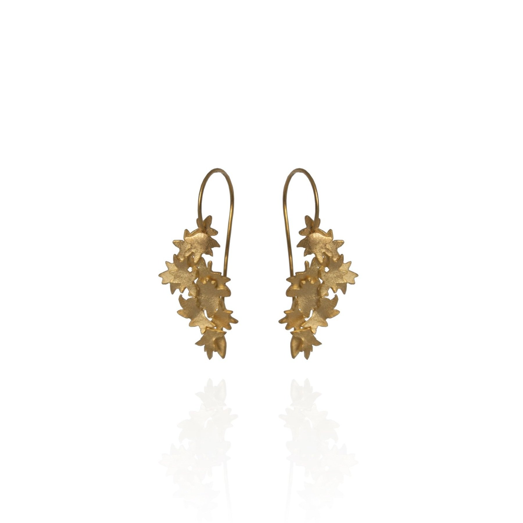 Gold Plated Garland Drop Earrings