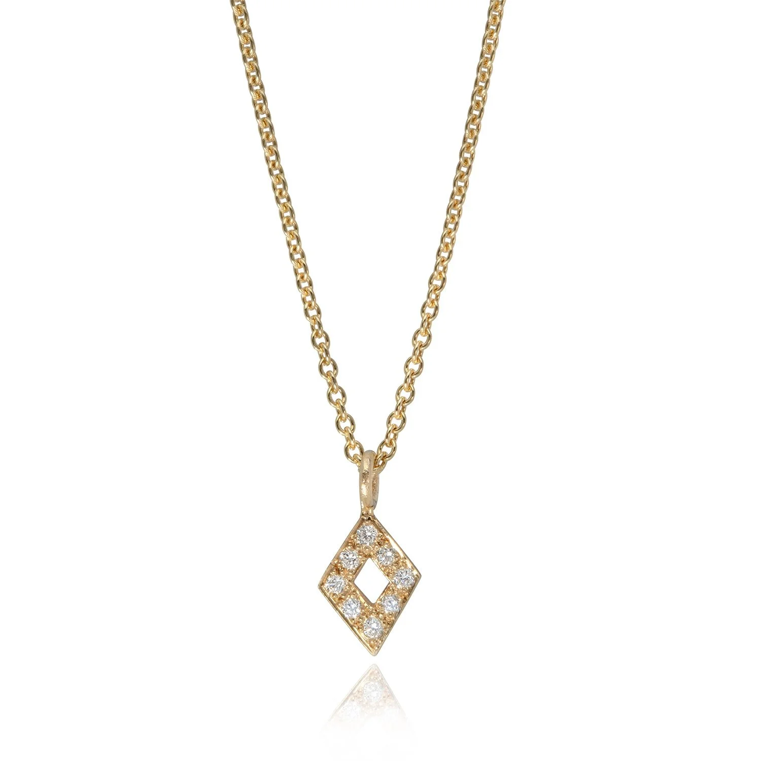 Diamond Feather Necklace