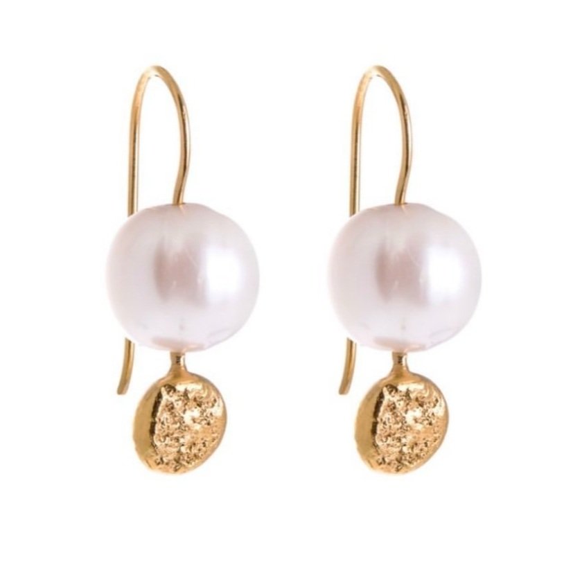 anne morgan gold pearl earrings
