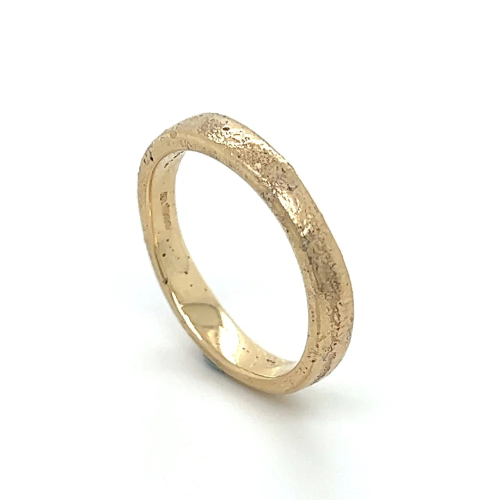 justin-duance-gold-sand-cast-ring — SH Jewellery Contemporary