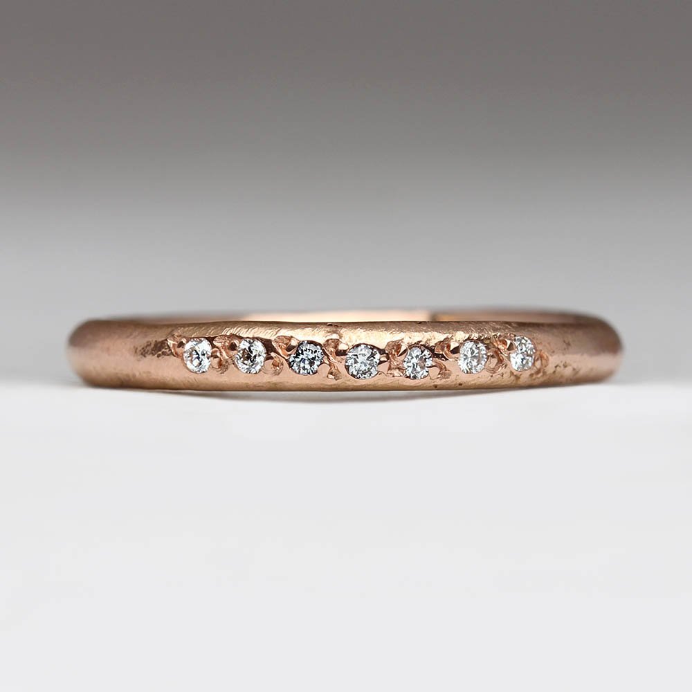 justin-duance-gold-sand-cast-ring-rose-diamonds — SH Jewellery ...
