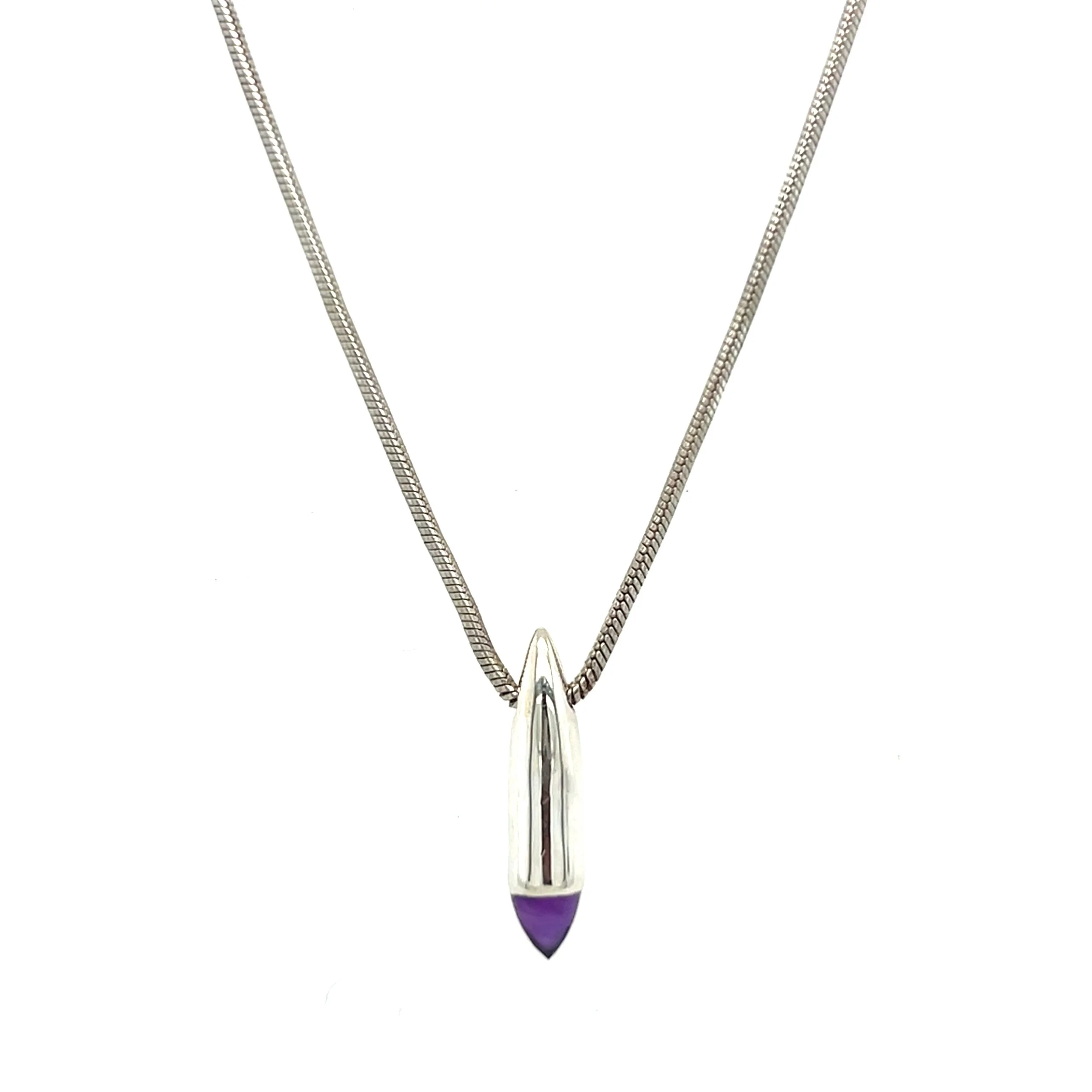 Amethyst Bullet Pendant